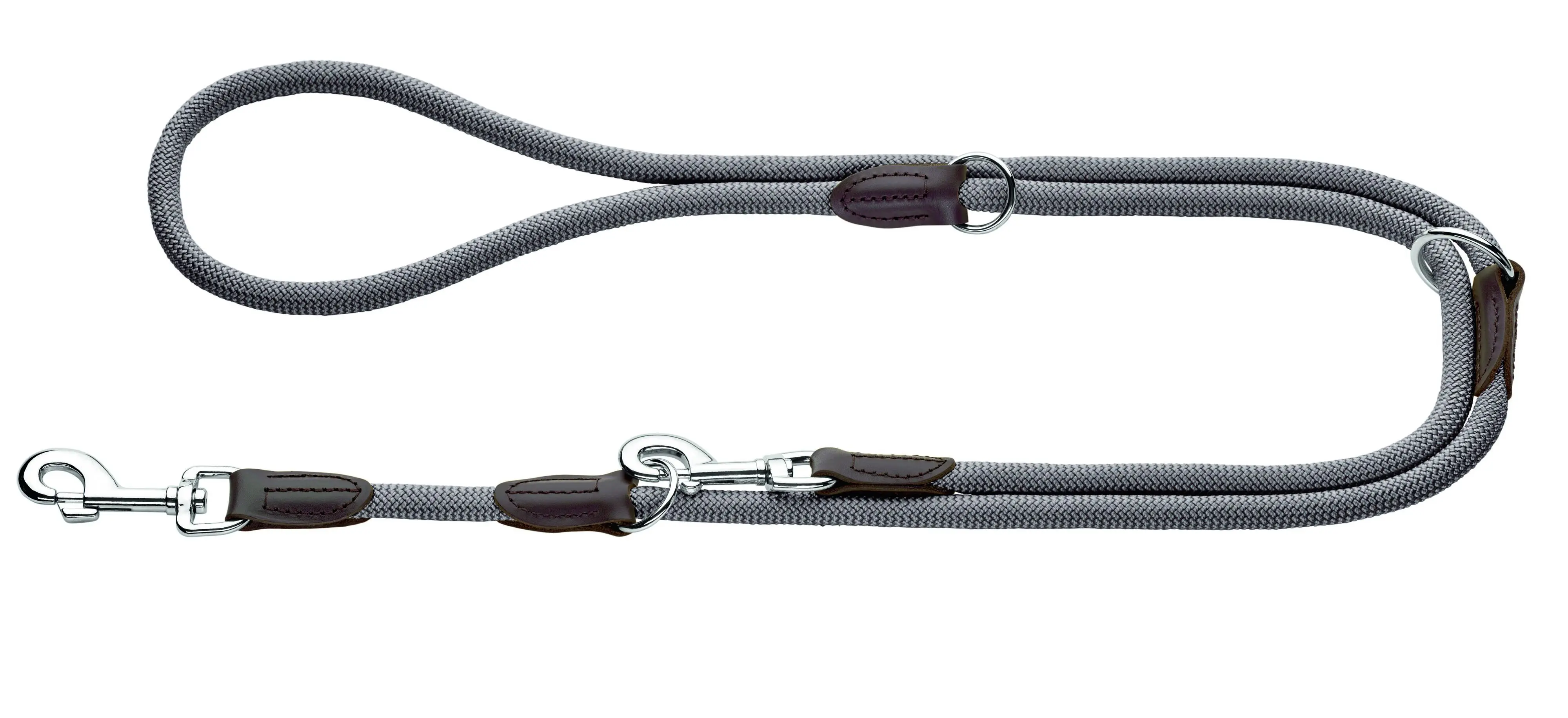 Hunter Hundeleine Führleine verstellbar Freestyle 2 m x 1 cm grau