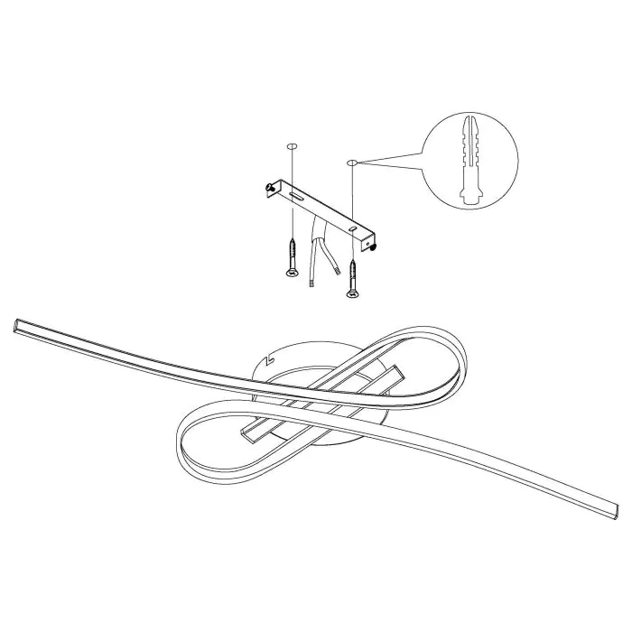 Eglo LED Deckenleuchte Selvina alu-chrom 70 x 42 cm warmweiß