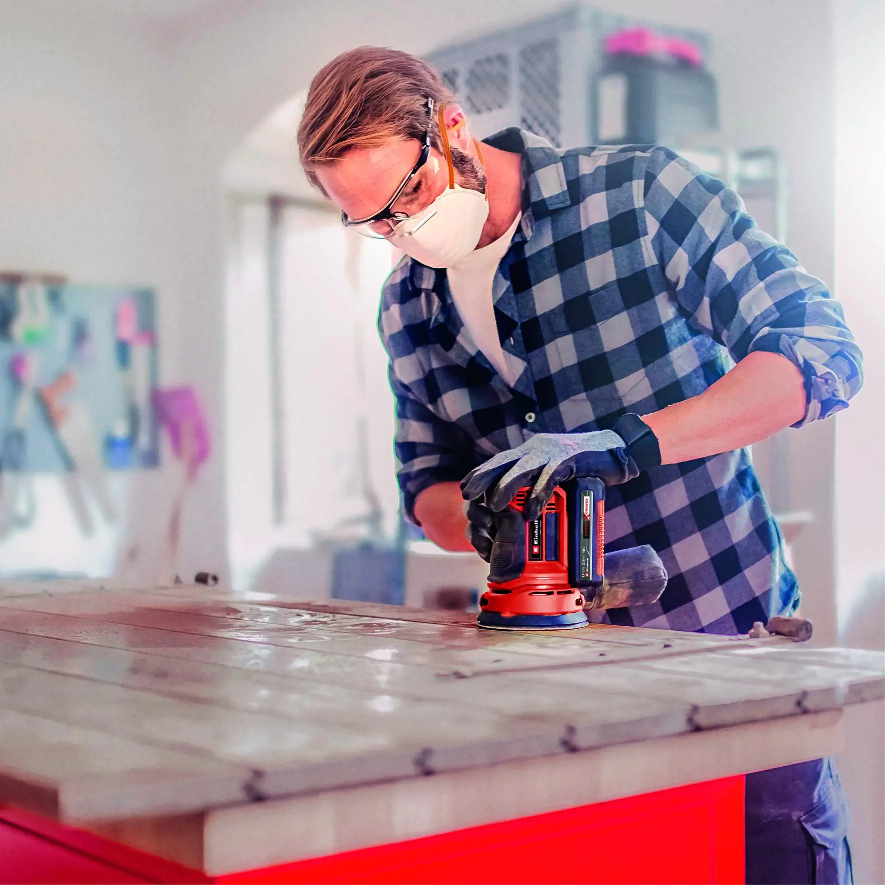 Einhell Akku-Exzenterschleifer TE-RS 18 Li Solo 18 V