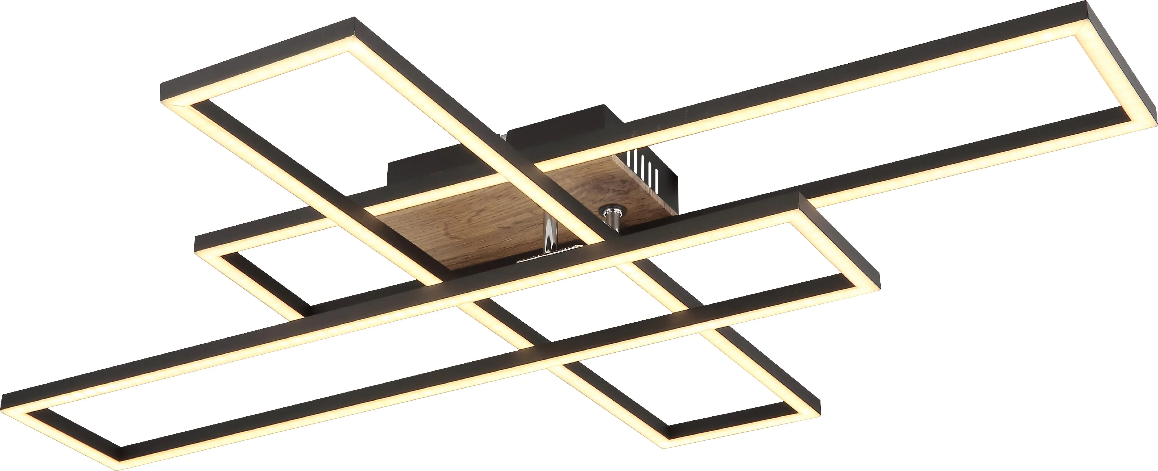 Globo LED Deckenleuchte Dakari schwarz 80 x 60 cm