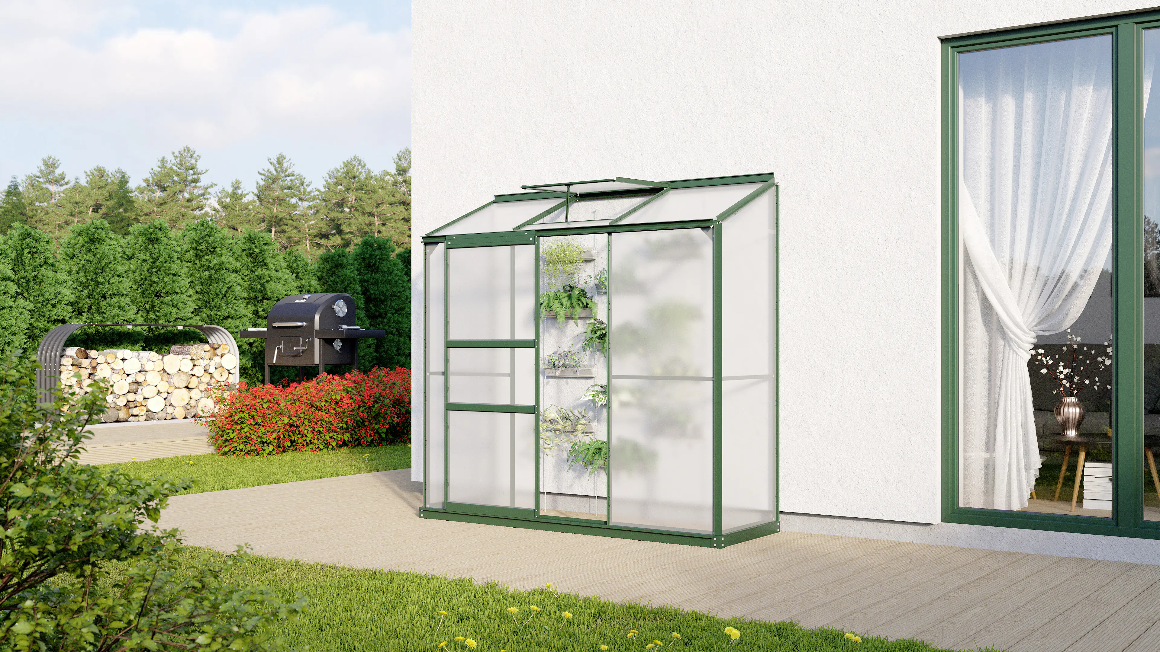 Vitavia Anlehngewächshaus Styx 1300 65 x 192 cm 4 mm HPK