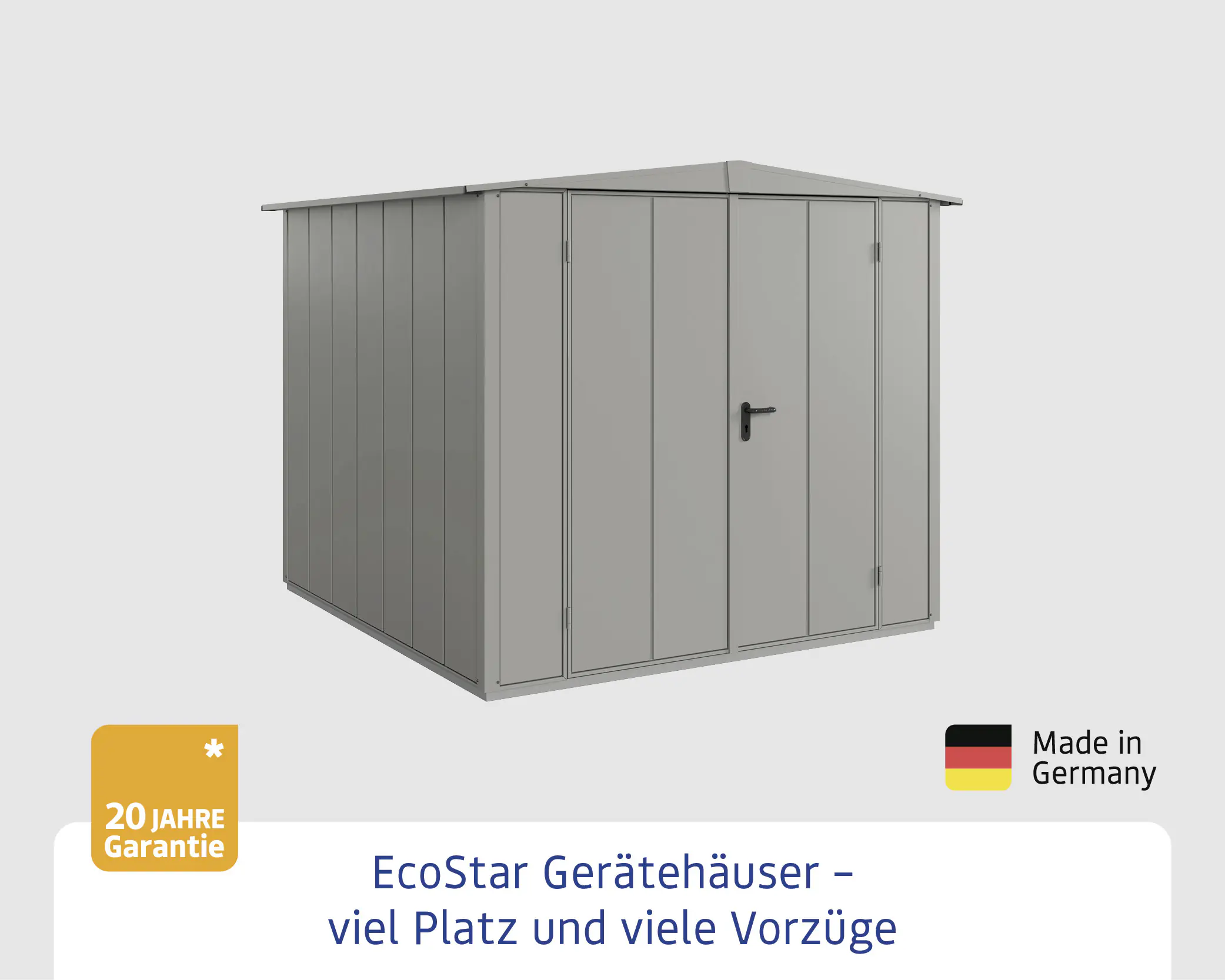 EcoStar Gerätehaus Elegant-S Typ 2 258,8 x 247,7 x 216 cm graualuminium