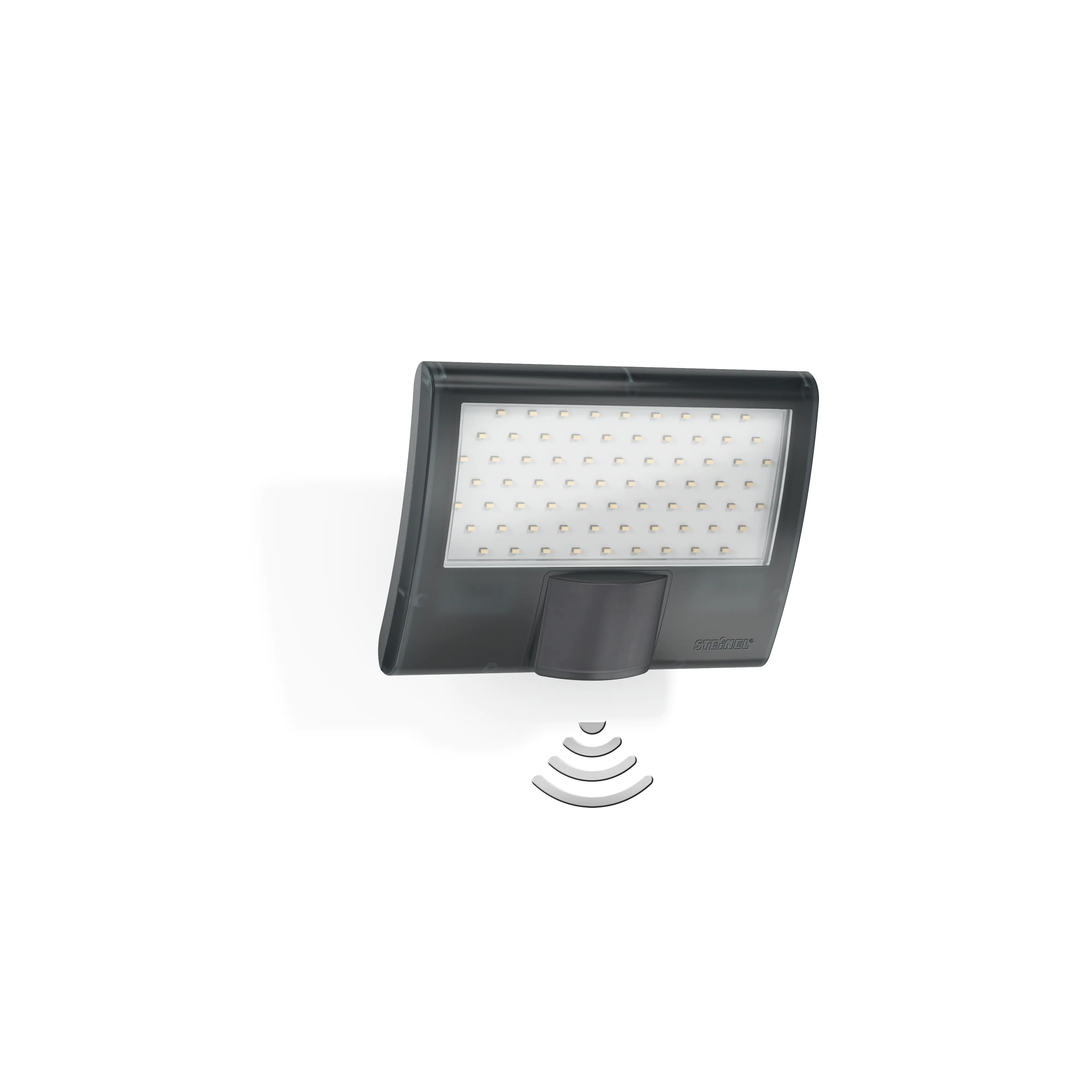 Steinel Strahler XLED Home curved S Anthrazit mit Bewegungsmelder, Sensor