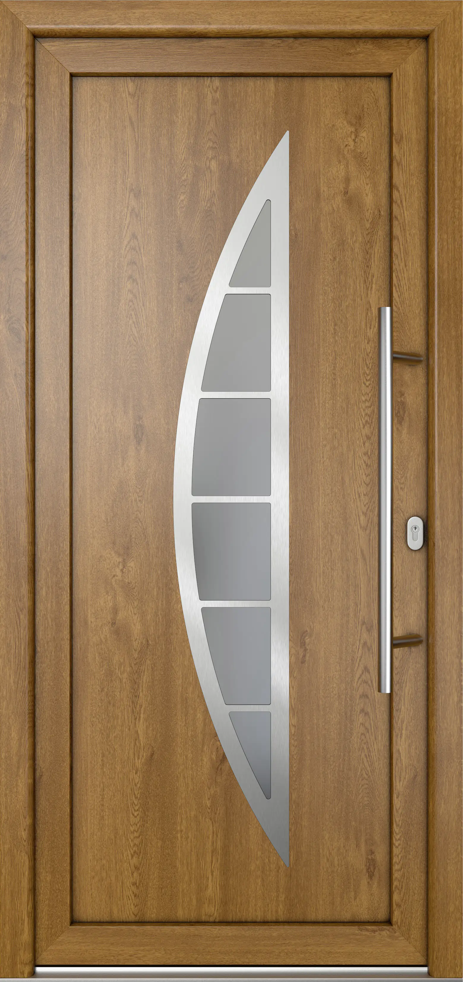 Meeth Haustür Signum Pro PVC Modell 28 98 x 200 cm DIN Rechts weiß/golden oak