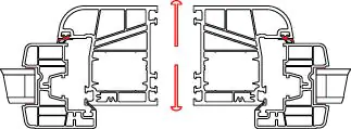 Meeth Kopplungsprofil weiß, 220 cm, für 70 mm Rahmenstärke