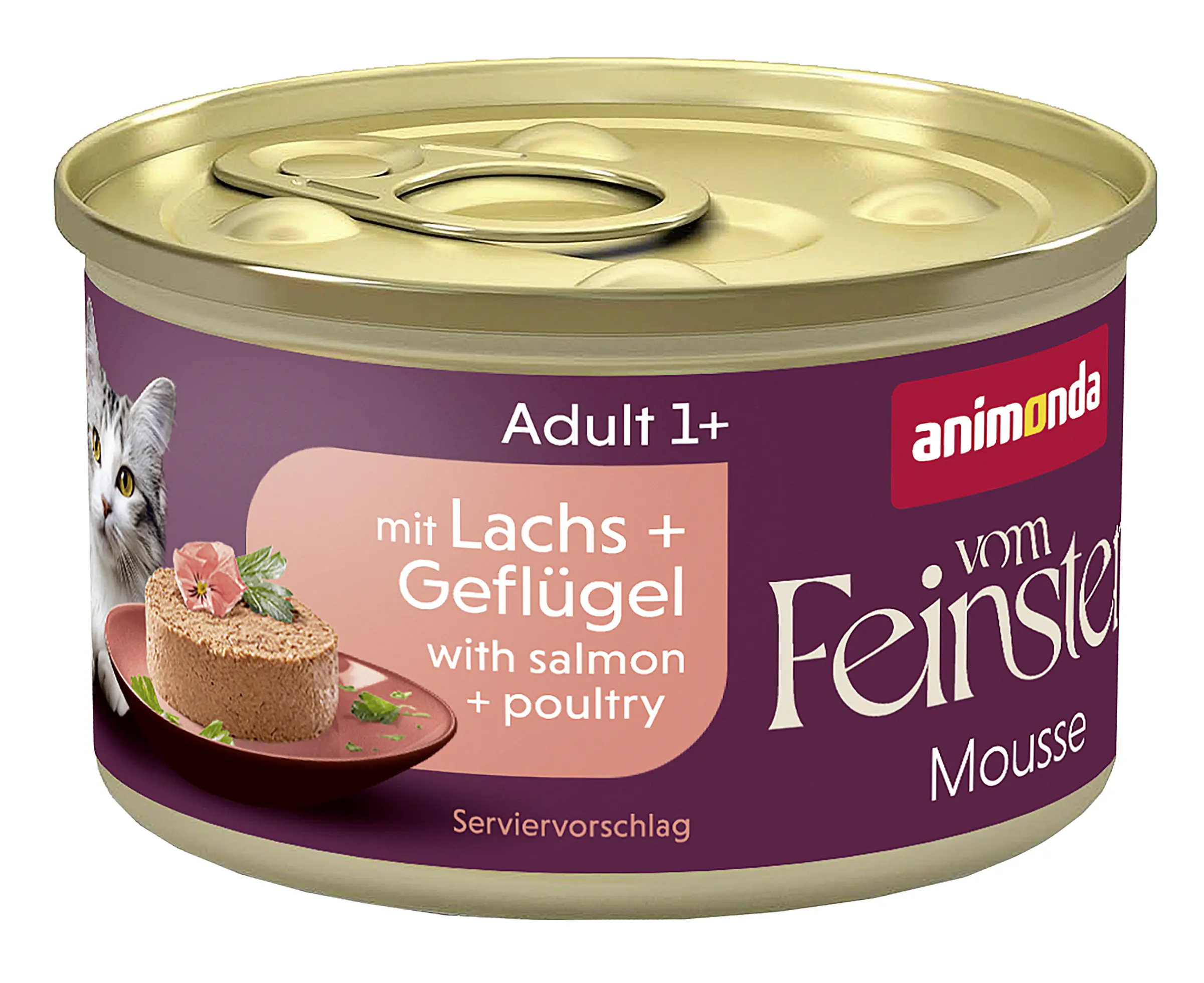 Animonda vom Feinsten Mousse Katzennassfutter Adult getreidefrei 85 g Lachs & Geflügel