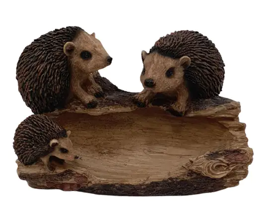 Dekofigur Vogeltränke Igel 19 x 30 x 19 cm
