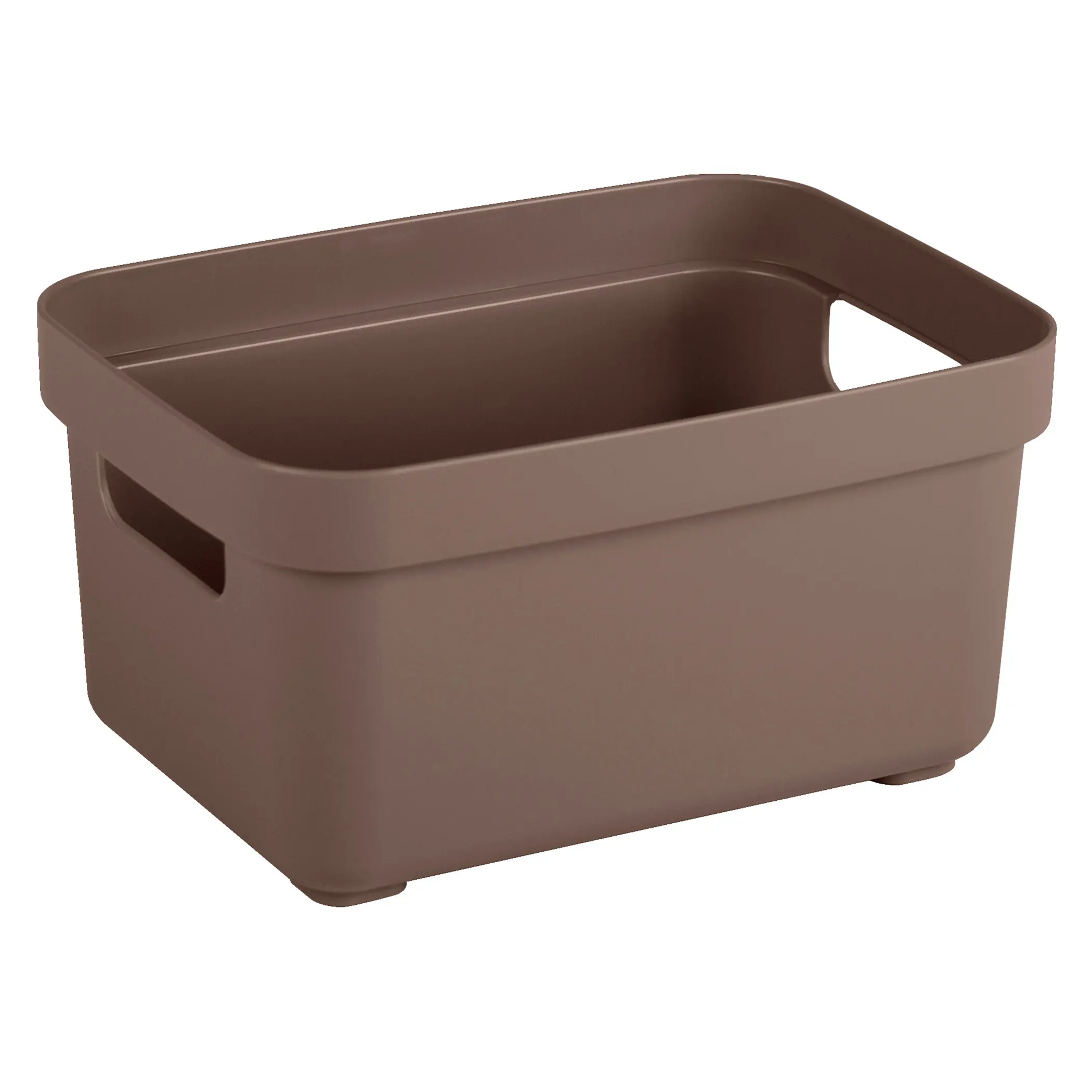 Sunware Aufbewahrungsbox Sigma Home mit Griffen 17,7 x 12,8 cm 2,5 L schoko 4er Set