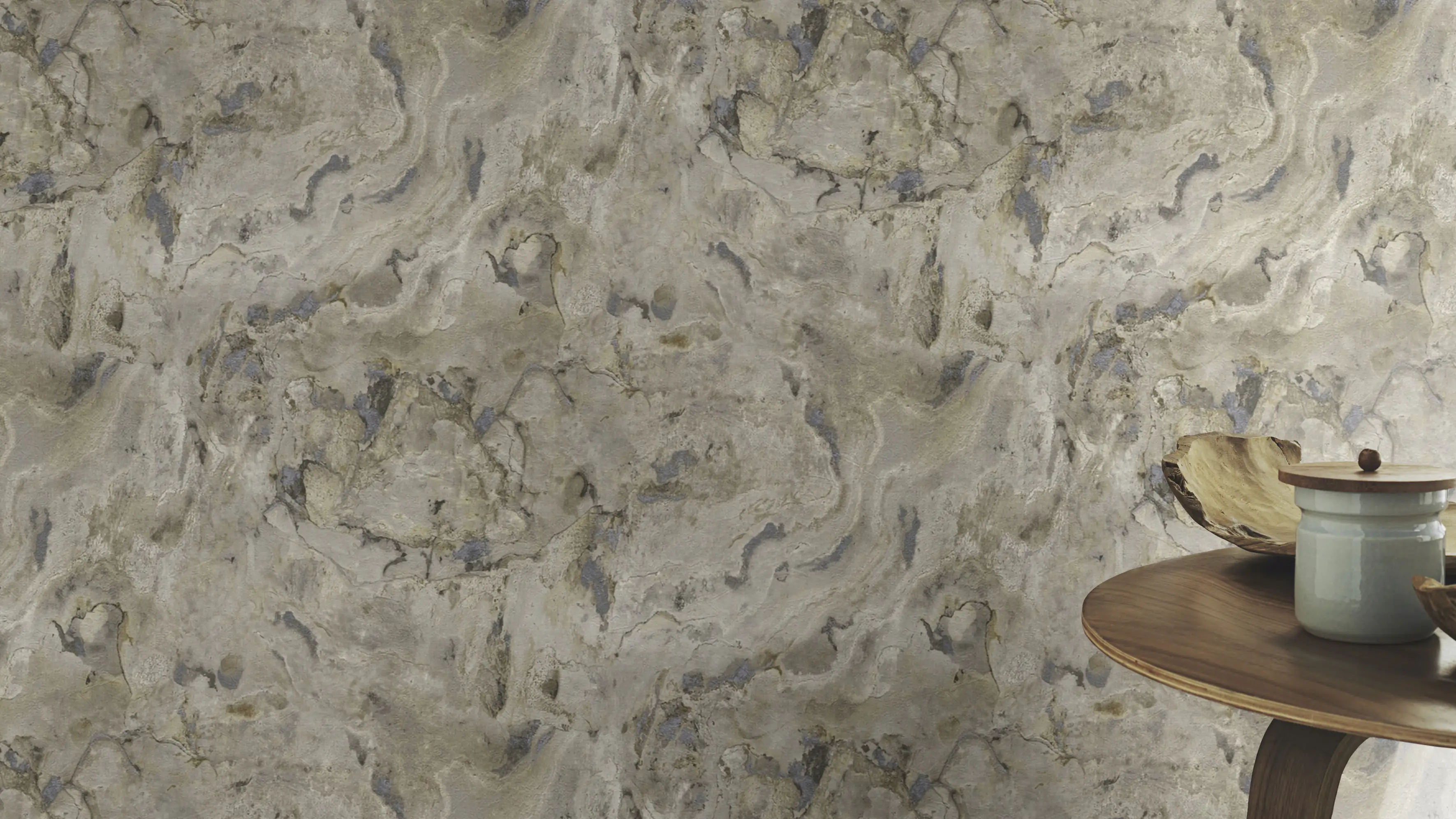 Rasch Vliestapete 514612 Selection, Steine beige-grau, 10,05 x 0,53 m