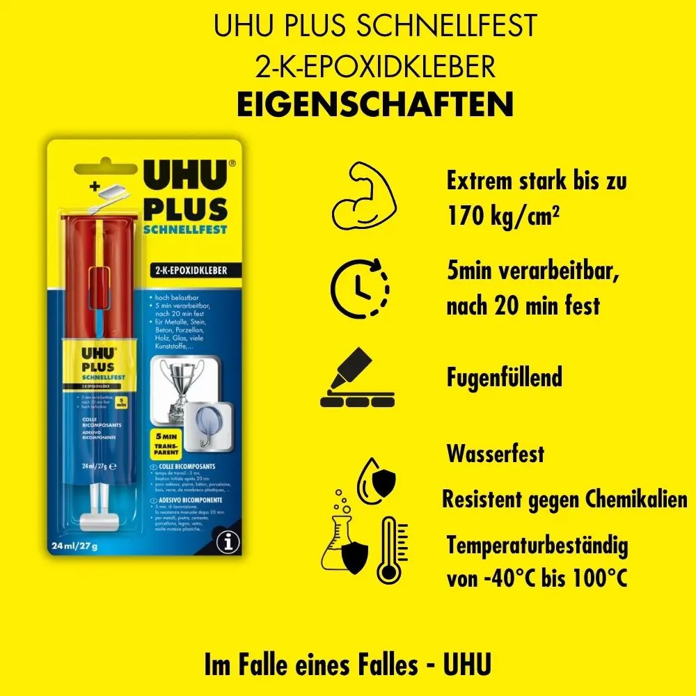 UHU plus schnellfest Doppelkammerspritze 27 g