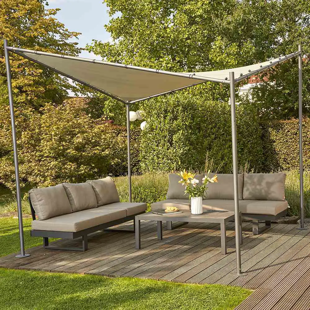Siena Garden Dachbezug hellgrau zu Berlino Pavillon 300 x 300 cm grau