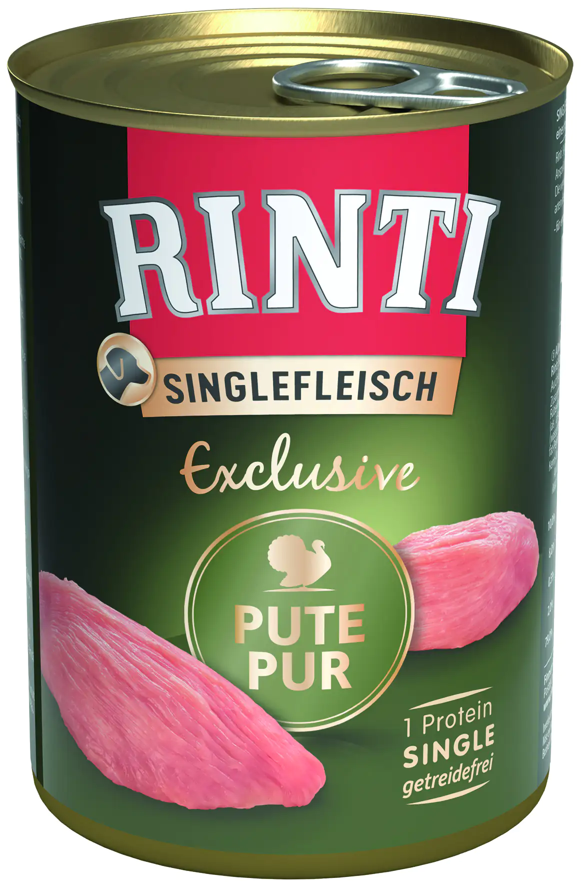 Rinti Singlefleisch Exclusive Hundenassfutter Adult getreidefrei 400 g Pute