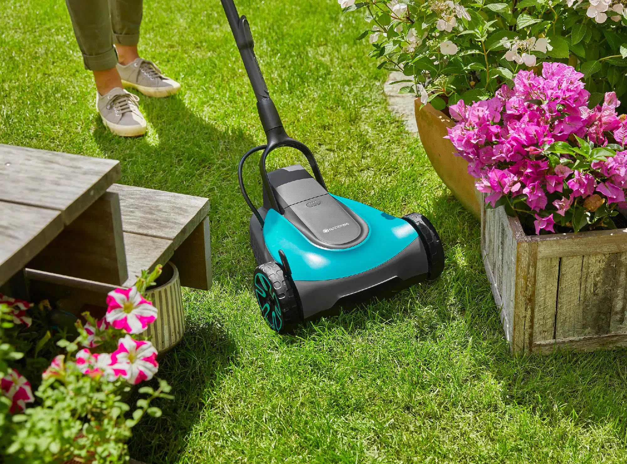 Gardena Akku Einhandmäher HandyMower 22/18V P4A Ready-To-Use Set 18 Volt