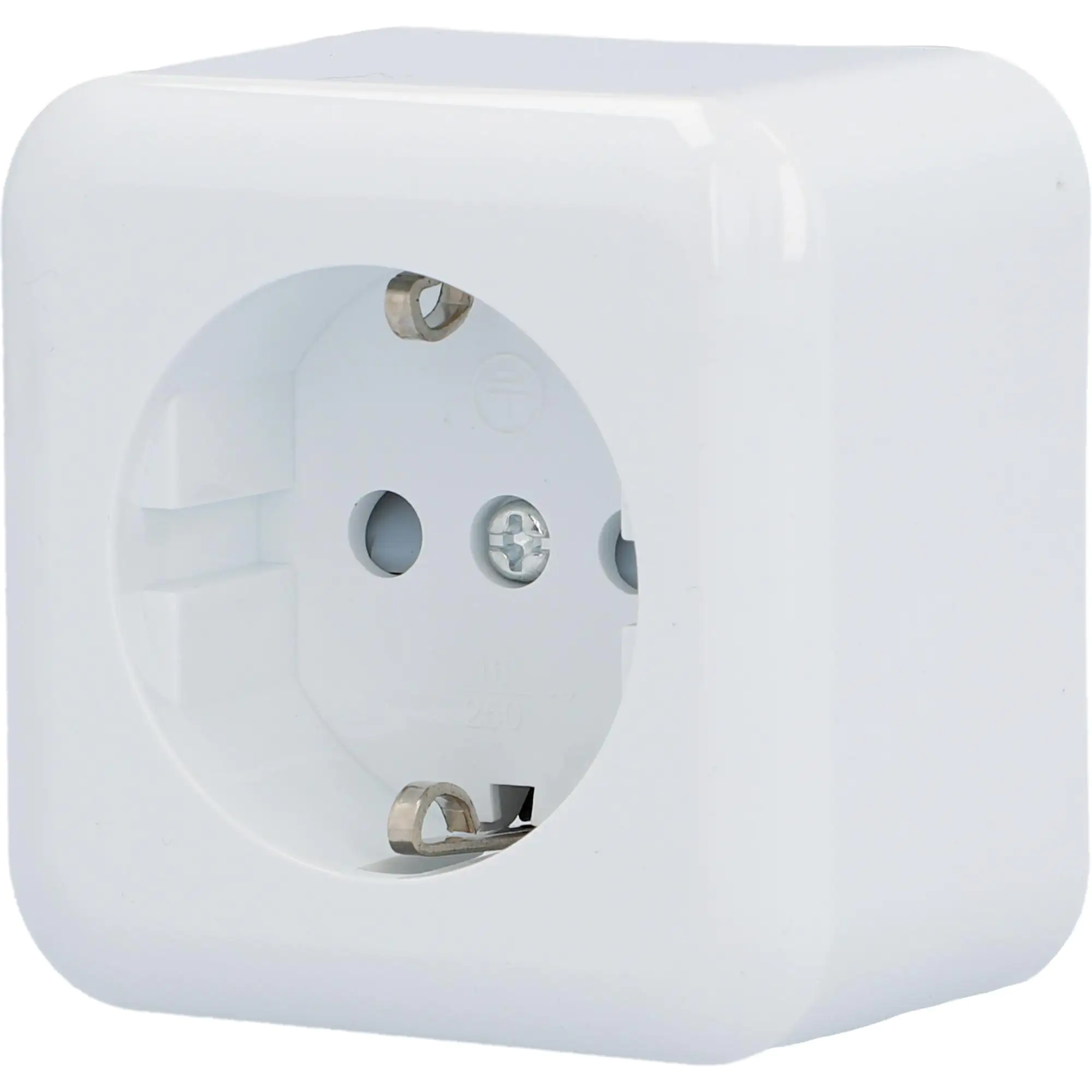 Unitec Steckdose Aufputz weiß, Serie Standard