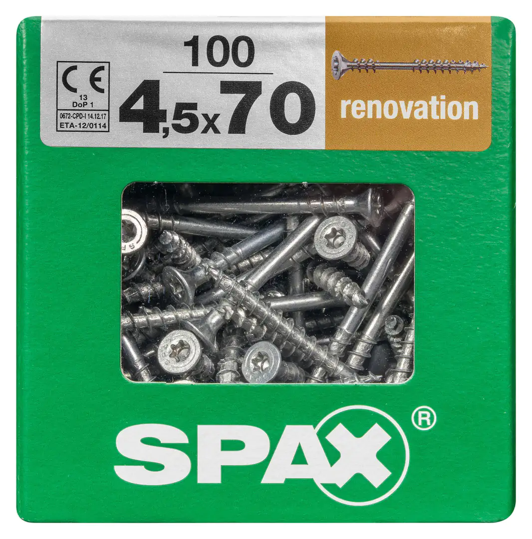 Spax Verlegeschrauben 4.5 x 70 mm TX 20 - 100 Stk.