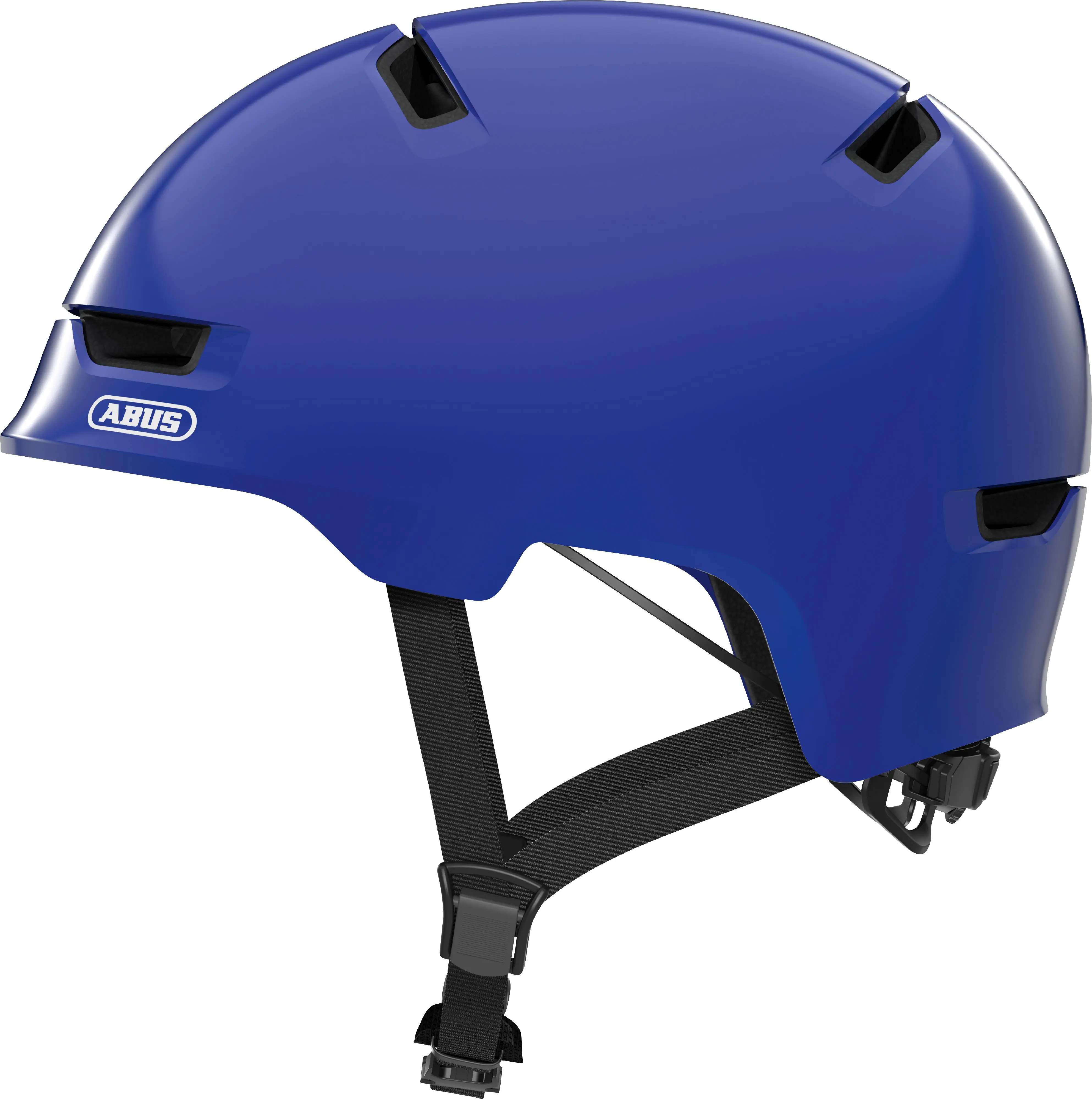 Abus Fahrradhelm Kinder Youth M shiny blue