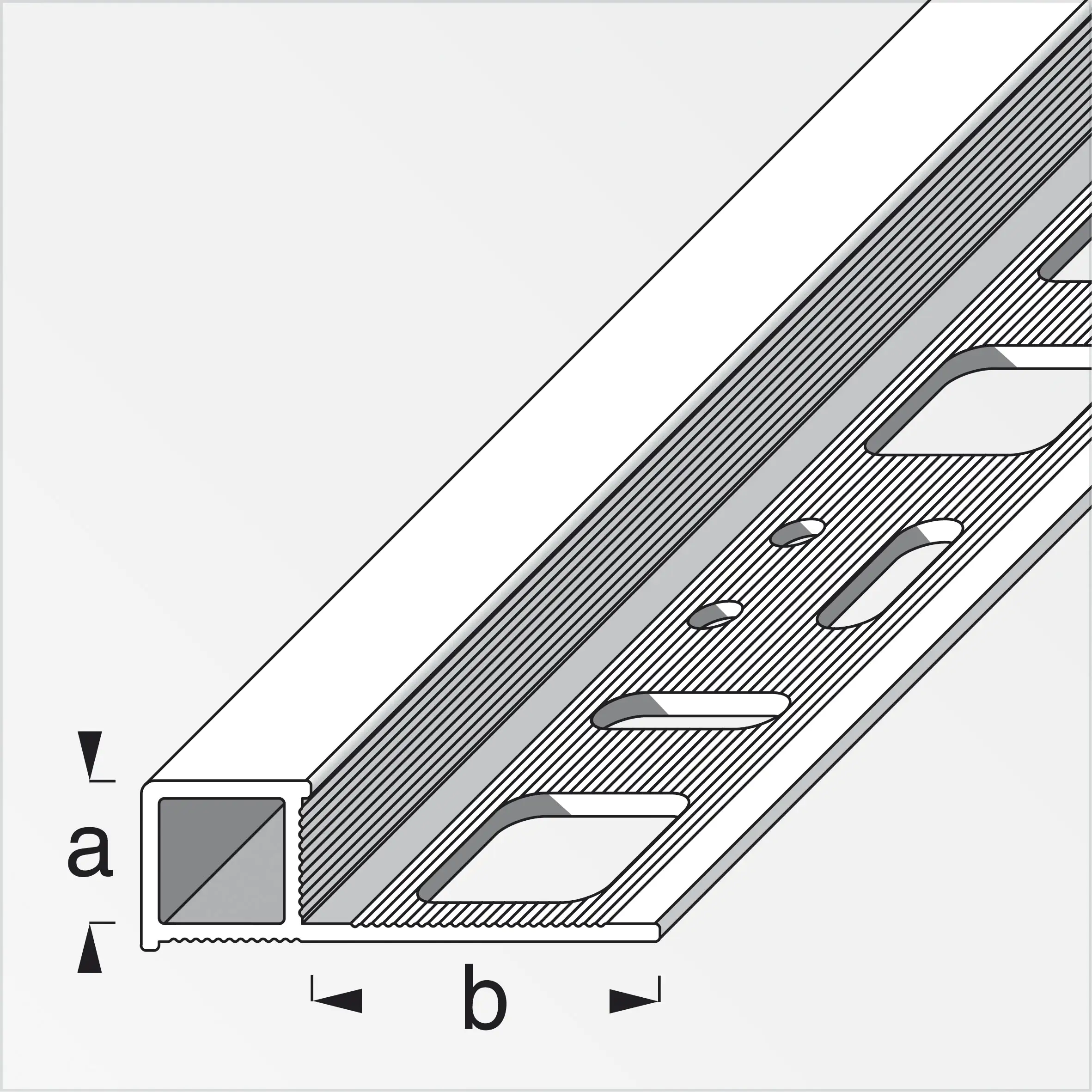 alfer Quadratprofil Aluminium eloxiert gebürstet schwarz