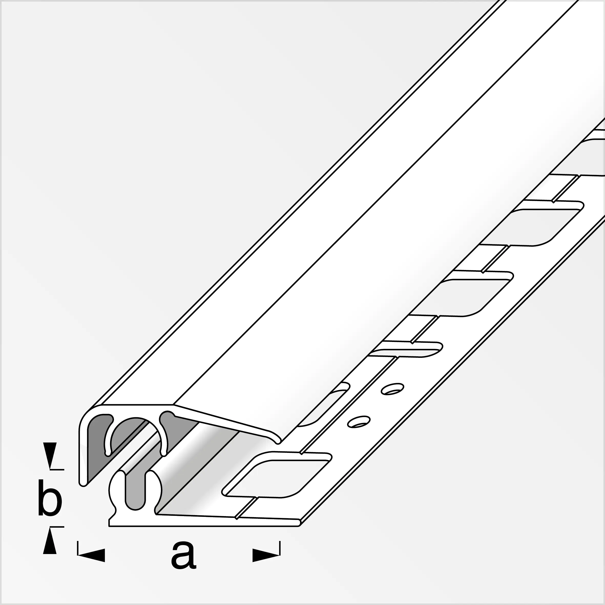 alfer Abschluss-Profil 1 m, 19.5 x 7 mm Alu eloxiert Edelstahl Optik