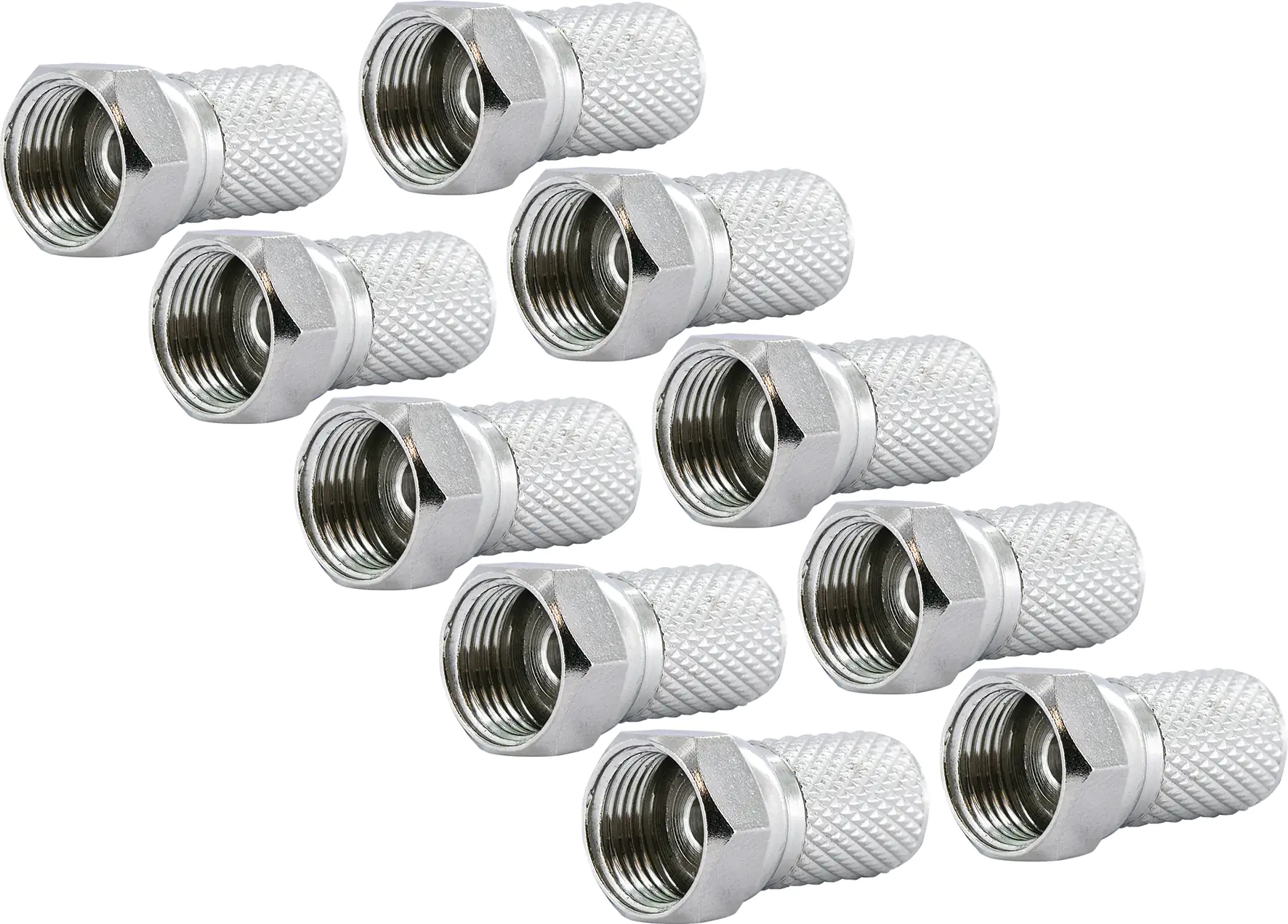 Schwaiger F Stecker FST7010 531 10x F Aufdrehstecker für Kabel mit 7mm Durchmesser