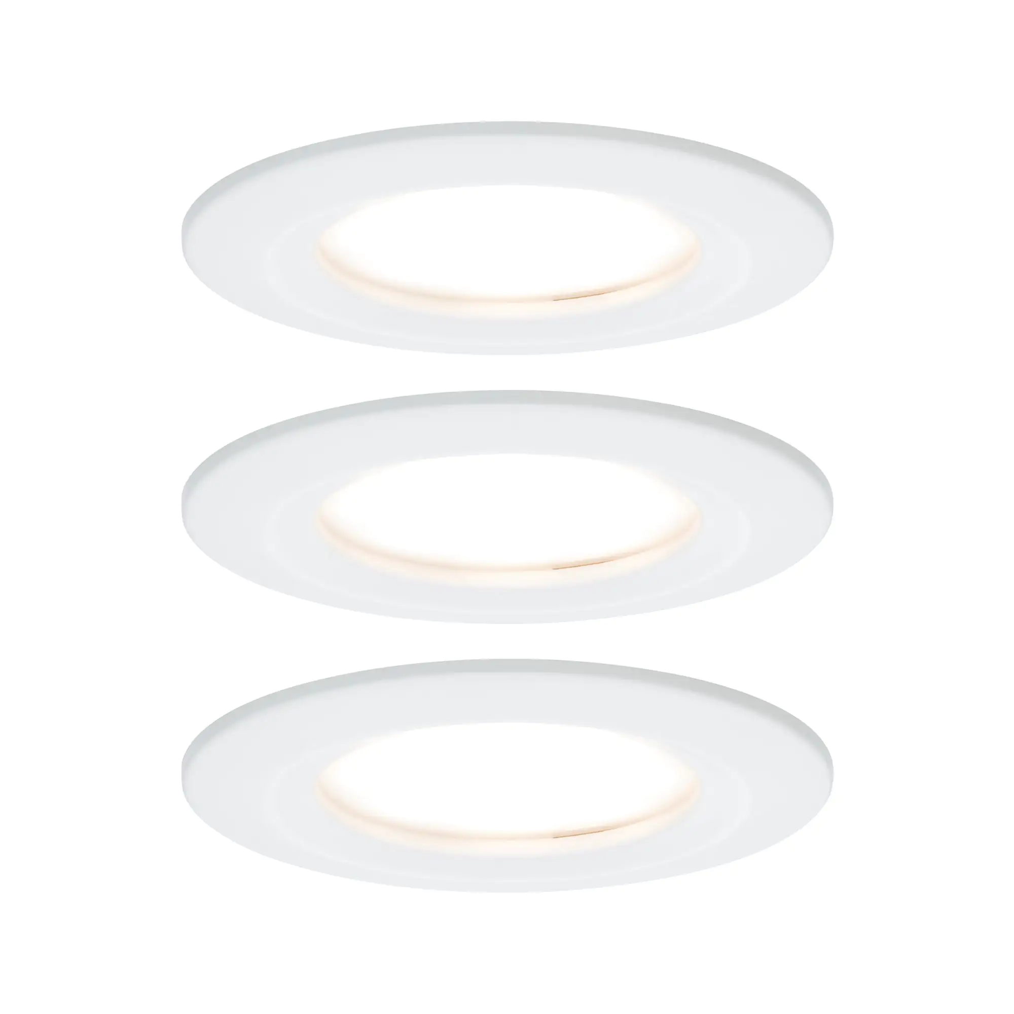 Paulmann LED Einbauleuchte Nova weiß matt 3-stepdimmbar rund starr 3er Set
