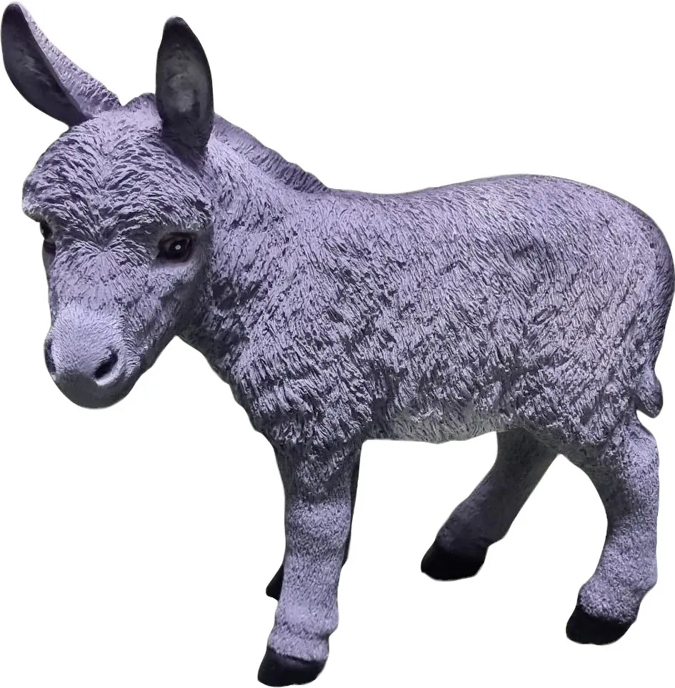 Dekofigur Esel klein 50 x 19 cm grau