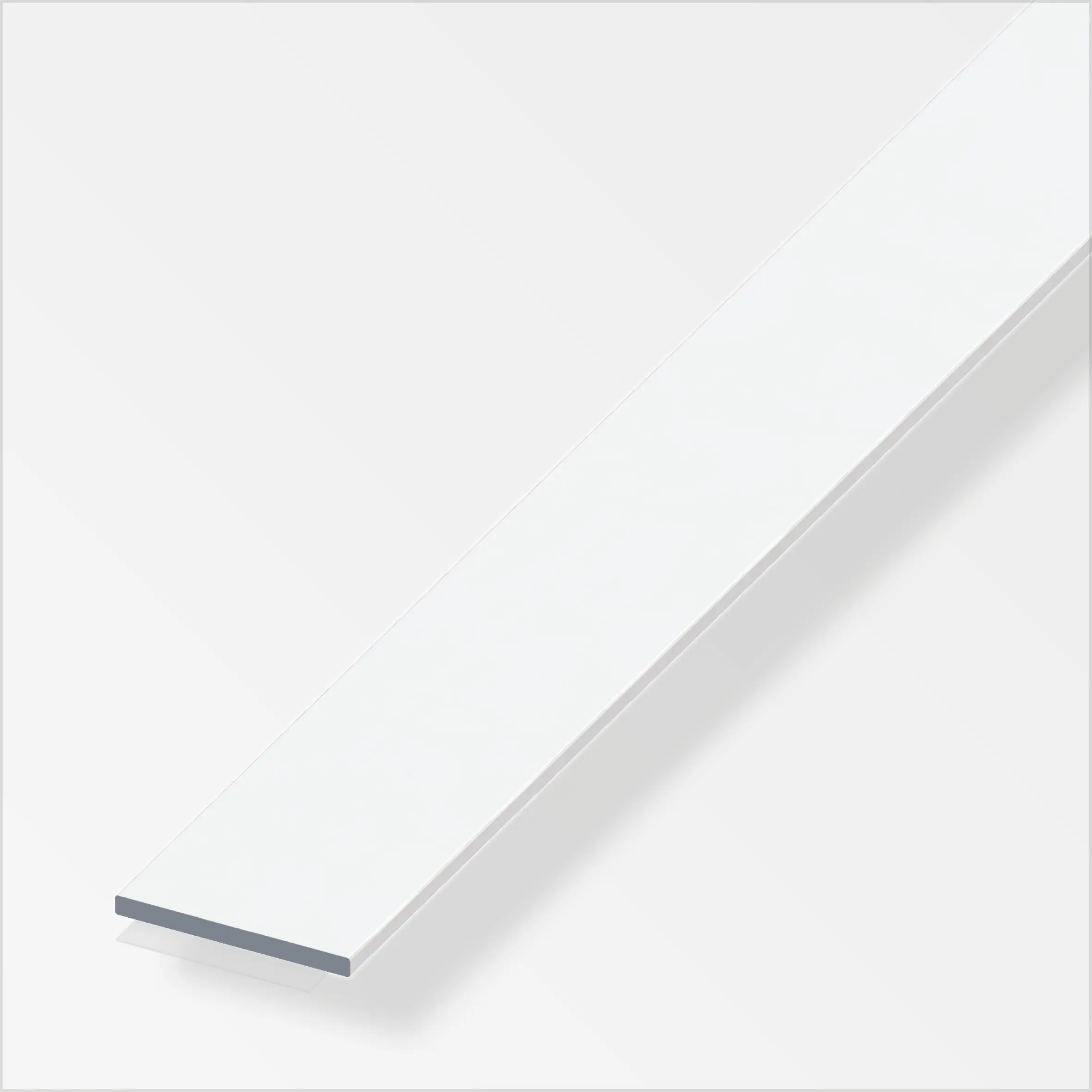 alfer Flachstange PVC 1 m x 50 × 3 mm weiß