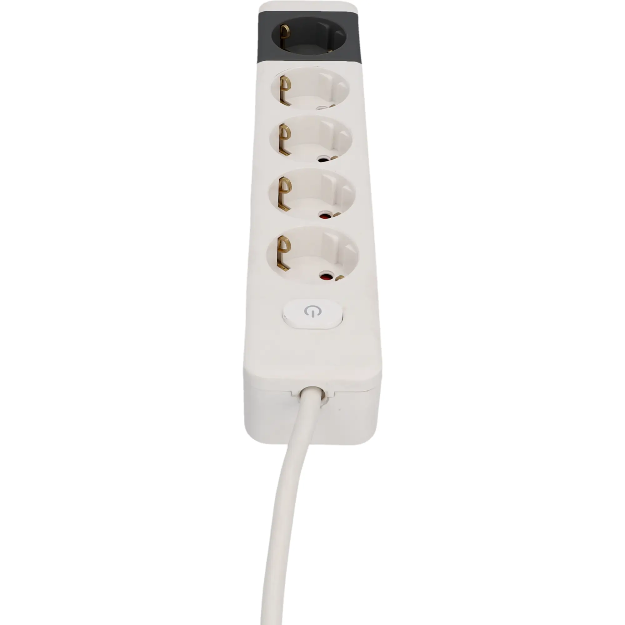 Unitec Tischsteckdose 5-fach 1,4 Meter mit Schalter, weiss/anthrazit