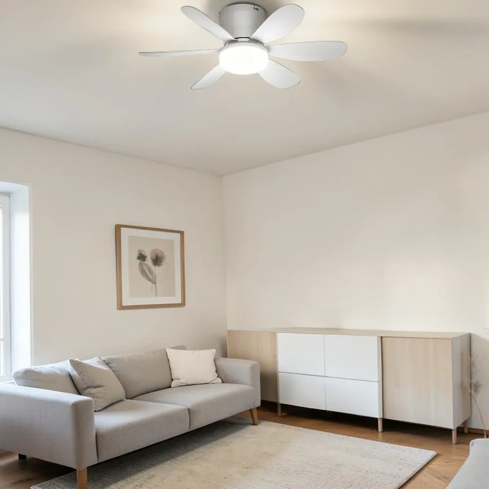 LED-Deckenventilator Chic weiß dimmbar Ø 51 cm