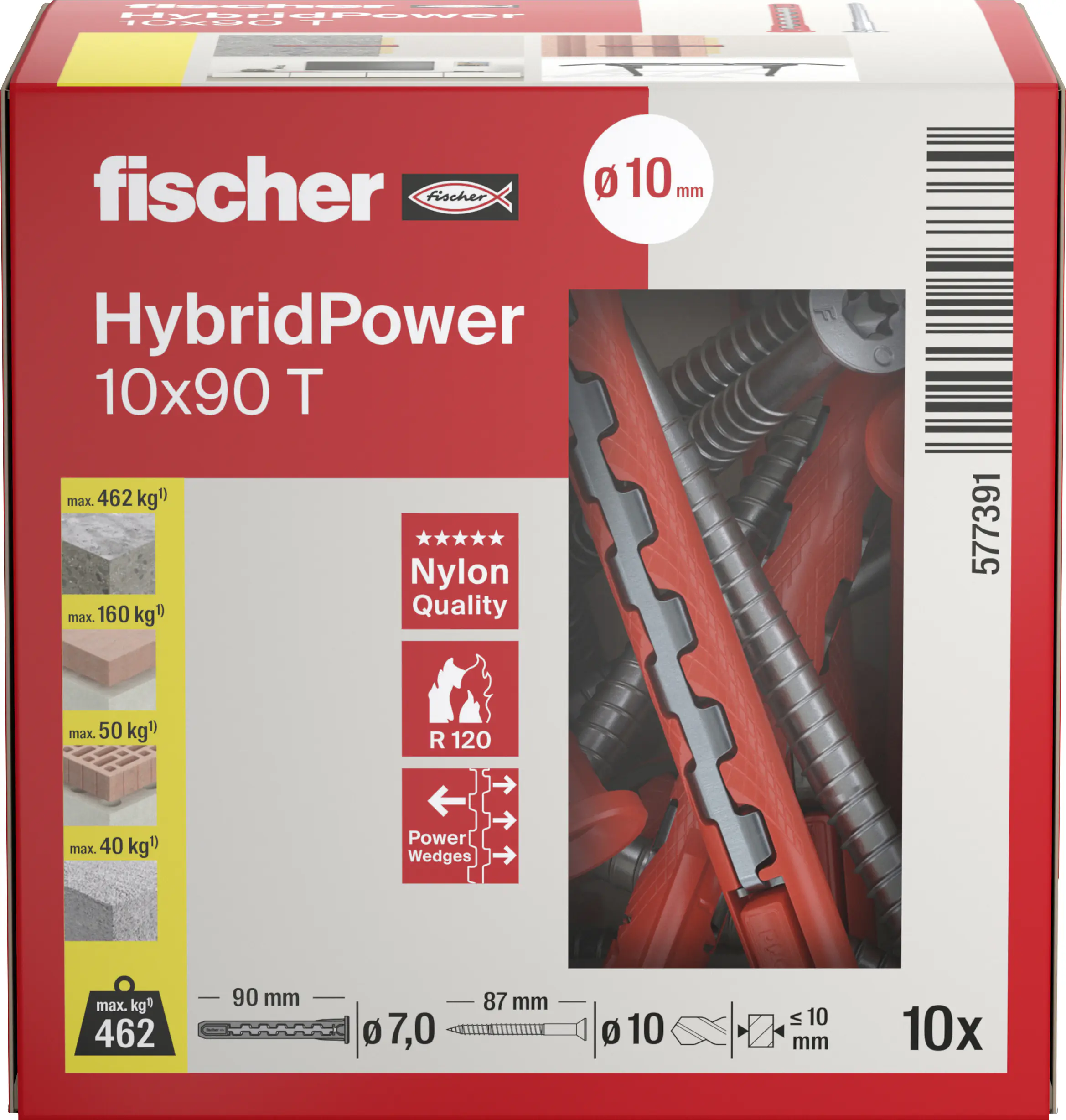 Fischer Dübel HybridPower 10 x 90 mm - 10 Stück