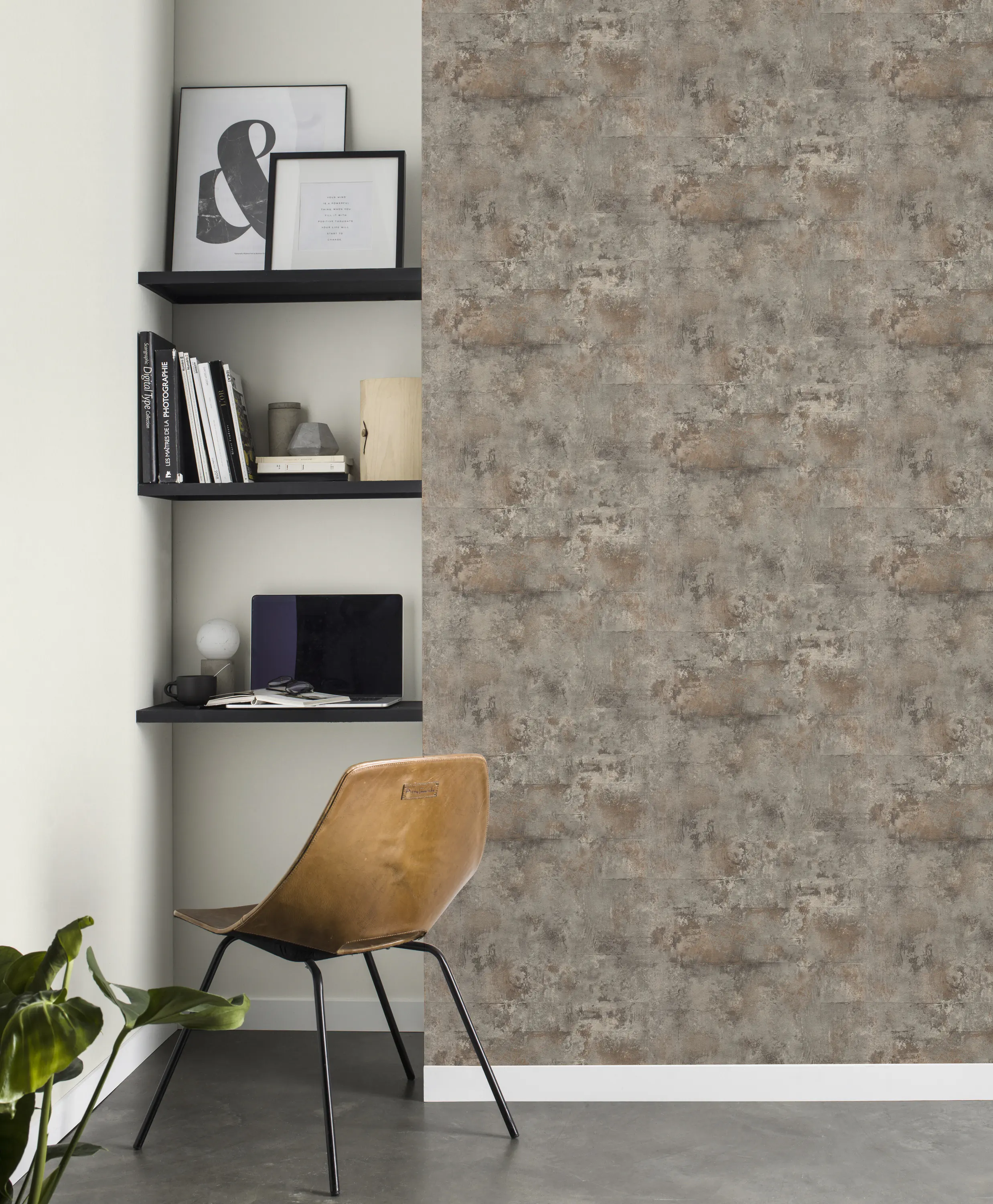 Tesa x Rasch selbstklebende Tapete Atlas Beton grau rost 6 x 0,53 m