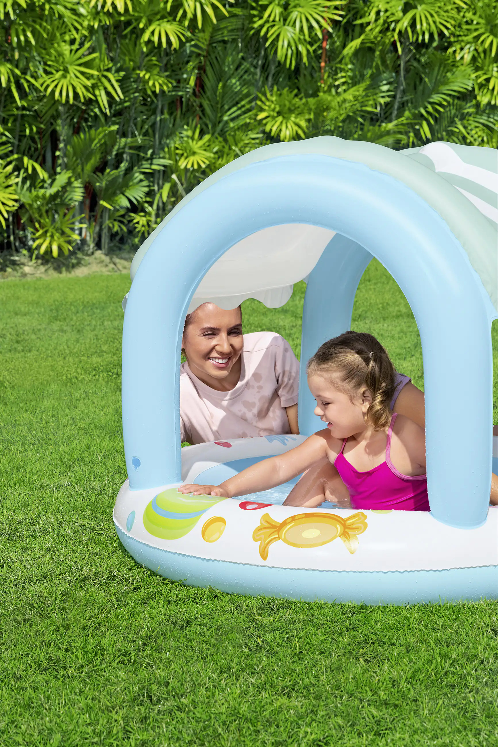 Bestway Planschbecken Sweet Shope mit Dach Ø 104 x 84 cm