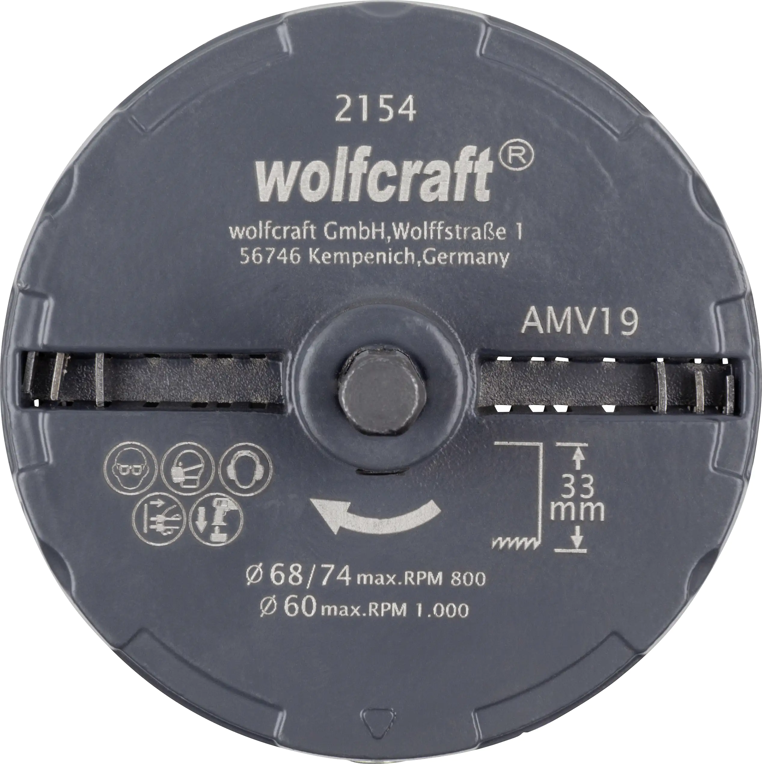 Wolfcraft Lochsägen-Set 3-teilig Ø 60, 68, 74 mm Sechskant
