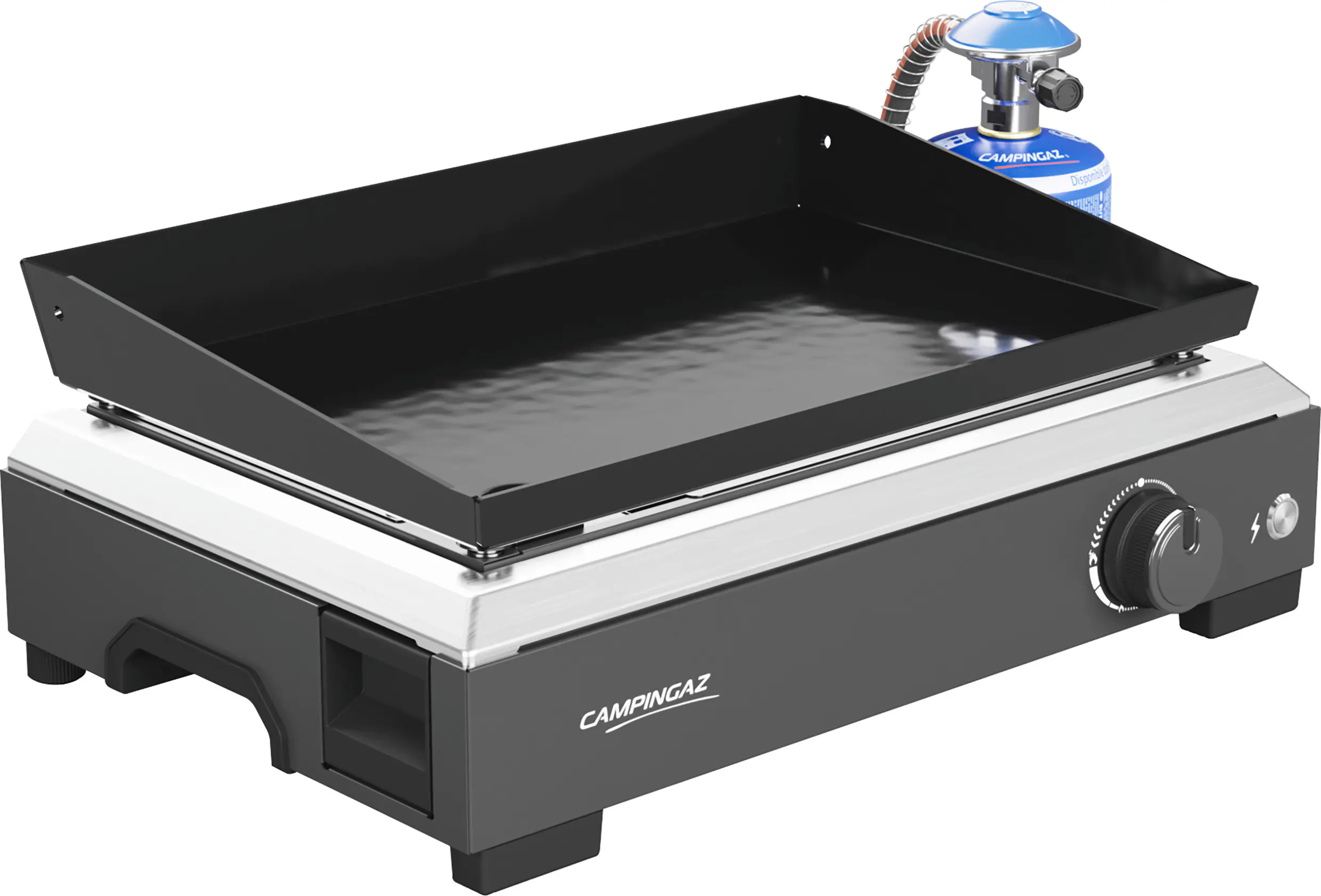 Campingaz Tischgrill Plancha Othello 2,8 kW 66 x 39 x 20 cm silber-schwarz