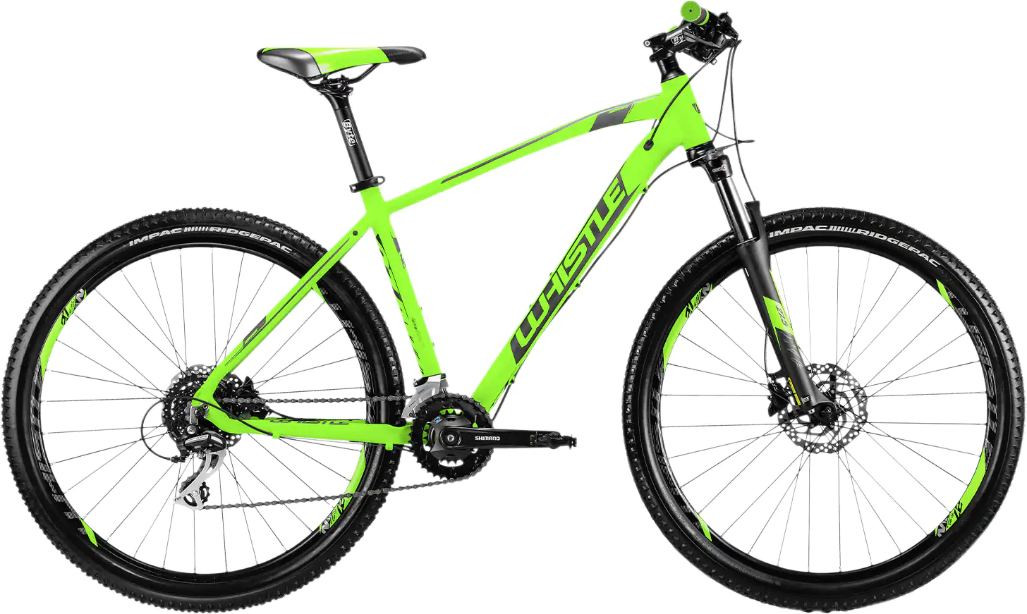 Whistle Mountainbike Miwok 2053 Damen 27,5 Zoll RH 43 16-Gang neongrün anthrazit