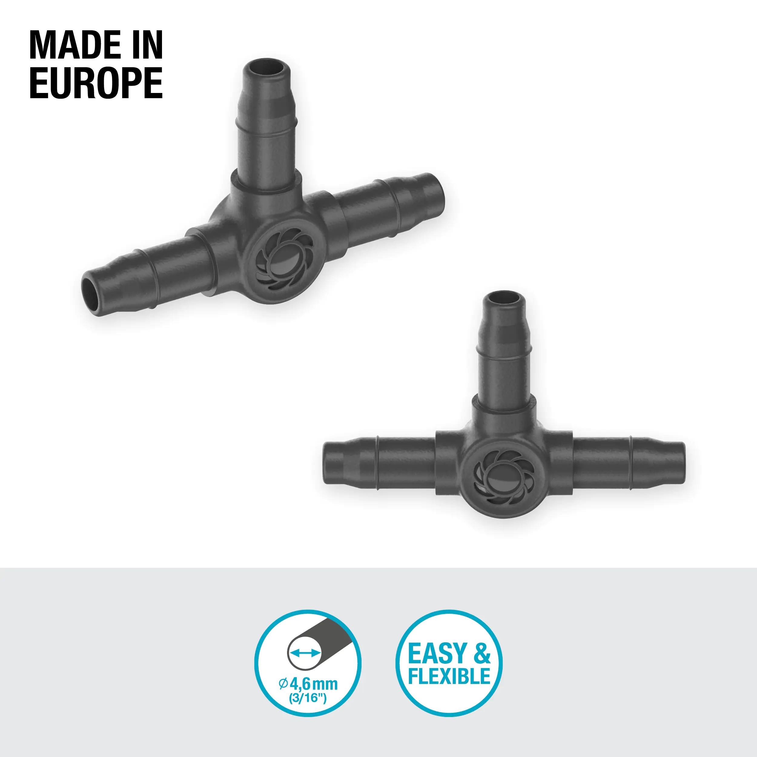 Gardena T-Stück, 4 mm (3/16")