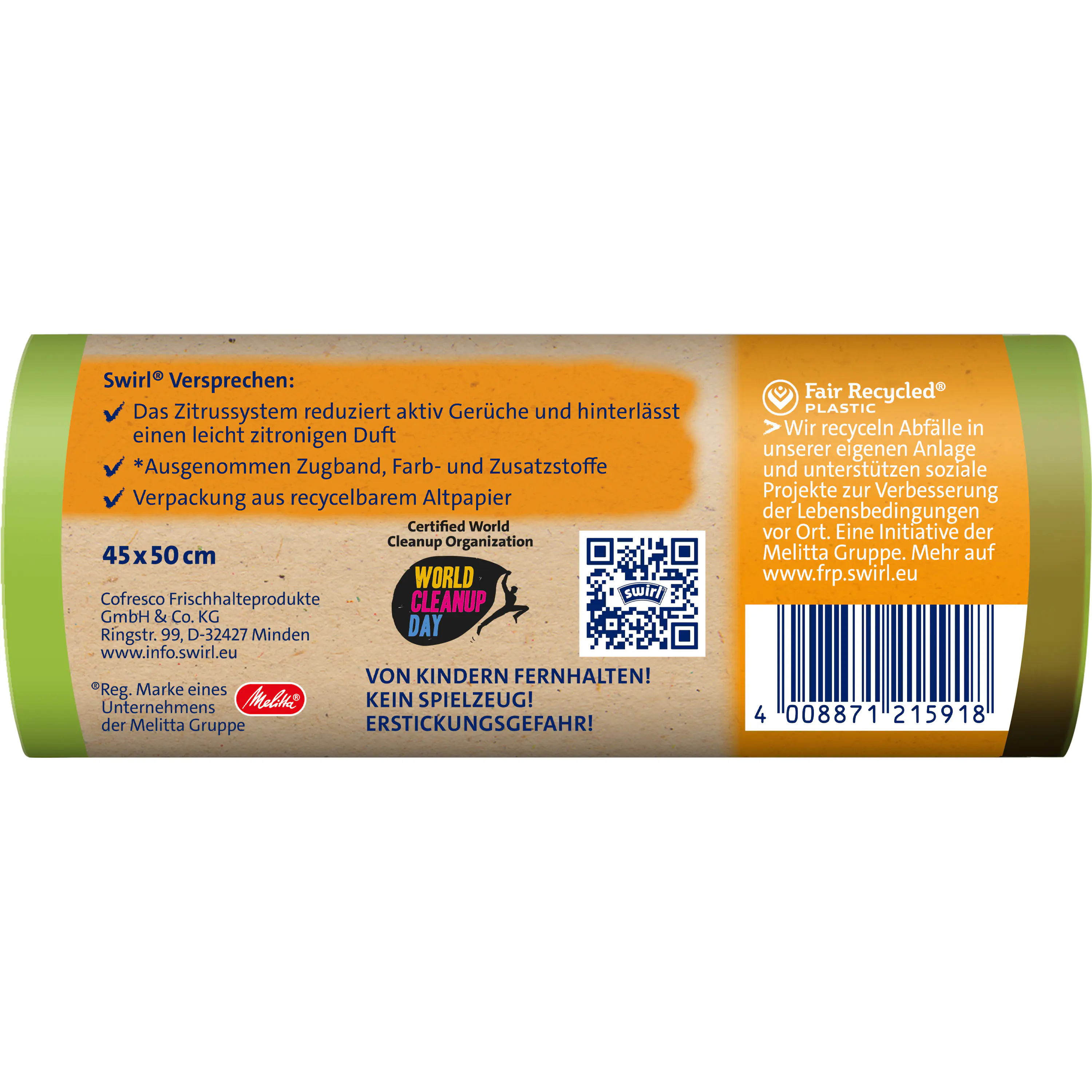 Swirl® Aktive Frische Müllbeutel 20 L Reißfest & Dicht