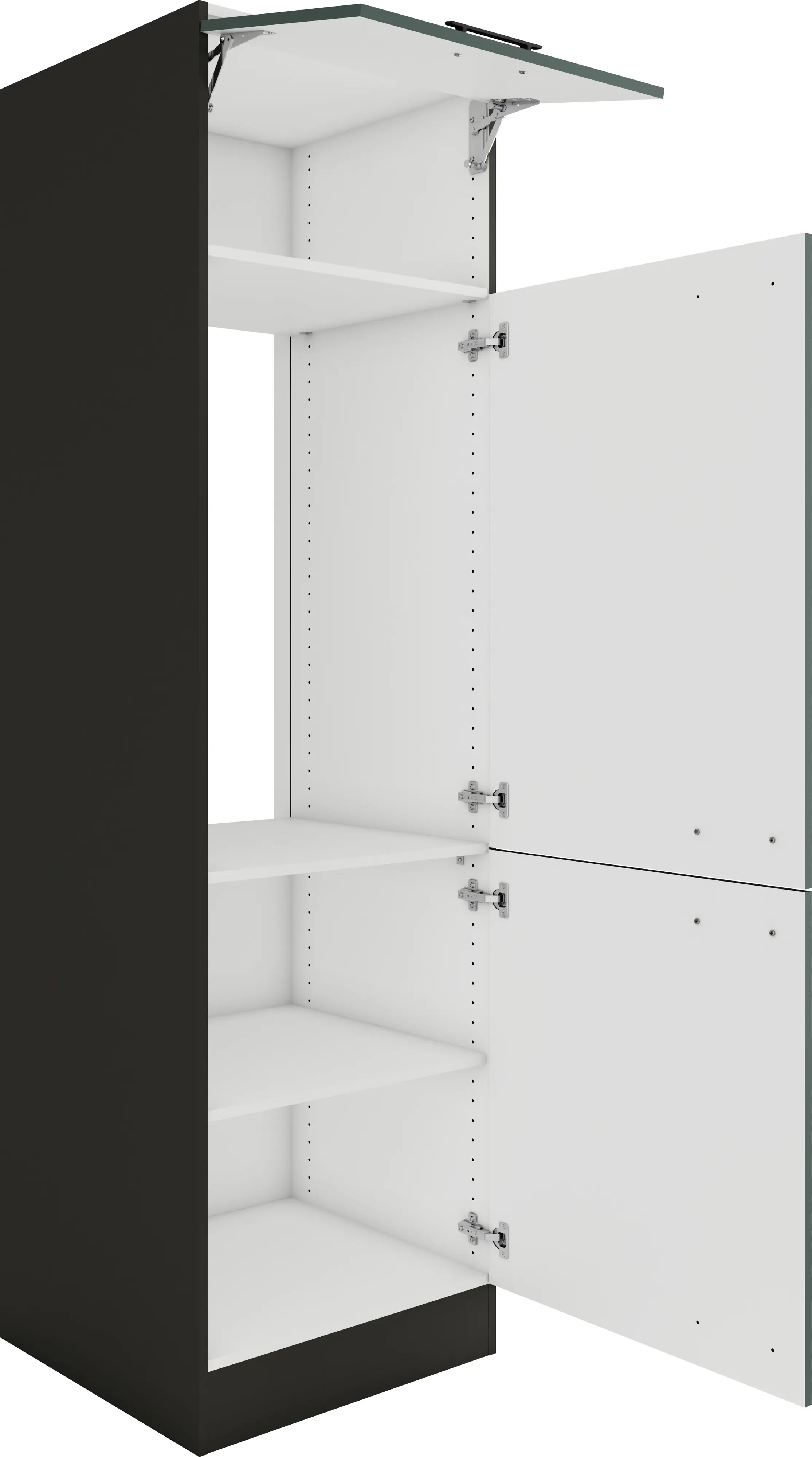 Optifit Hochschrank Verona 405 steingrün/anthrazit matt 60 cm