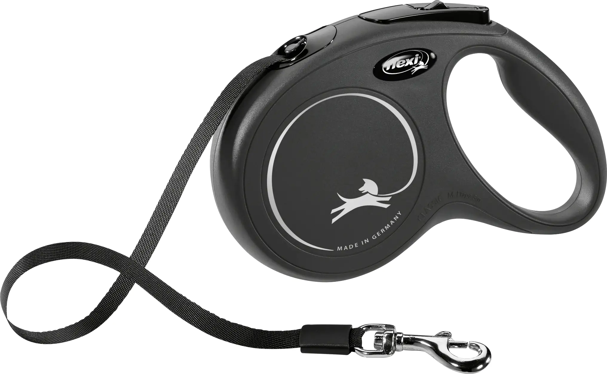 Flexi Hundeleine New Classic M schwarz, Gurt