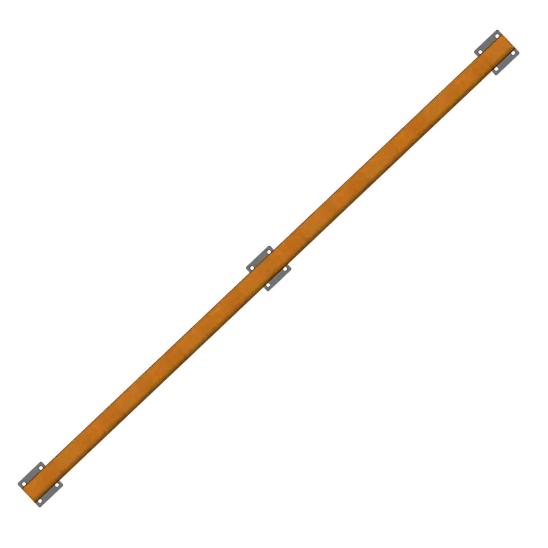 Plus Handlauf Mahagoni 3,6 x 209 cm schwarz für Stahlpfosten