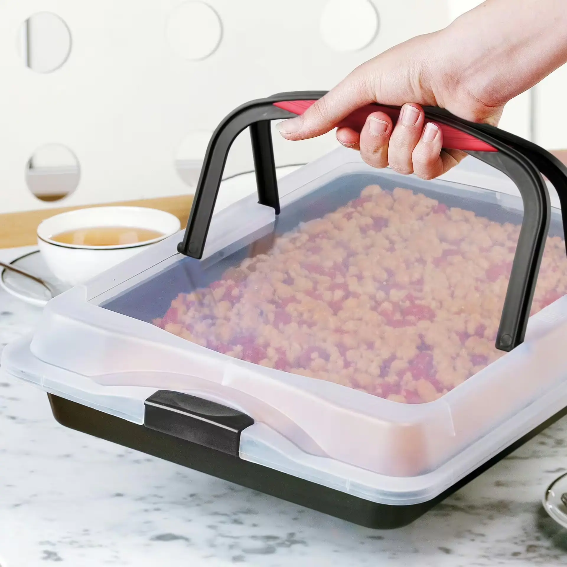 Zenker Blechkuchen-Container mit Haube 42 x 19 cm