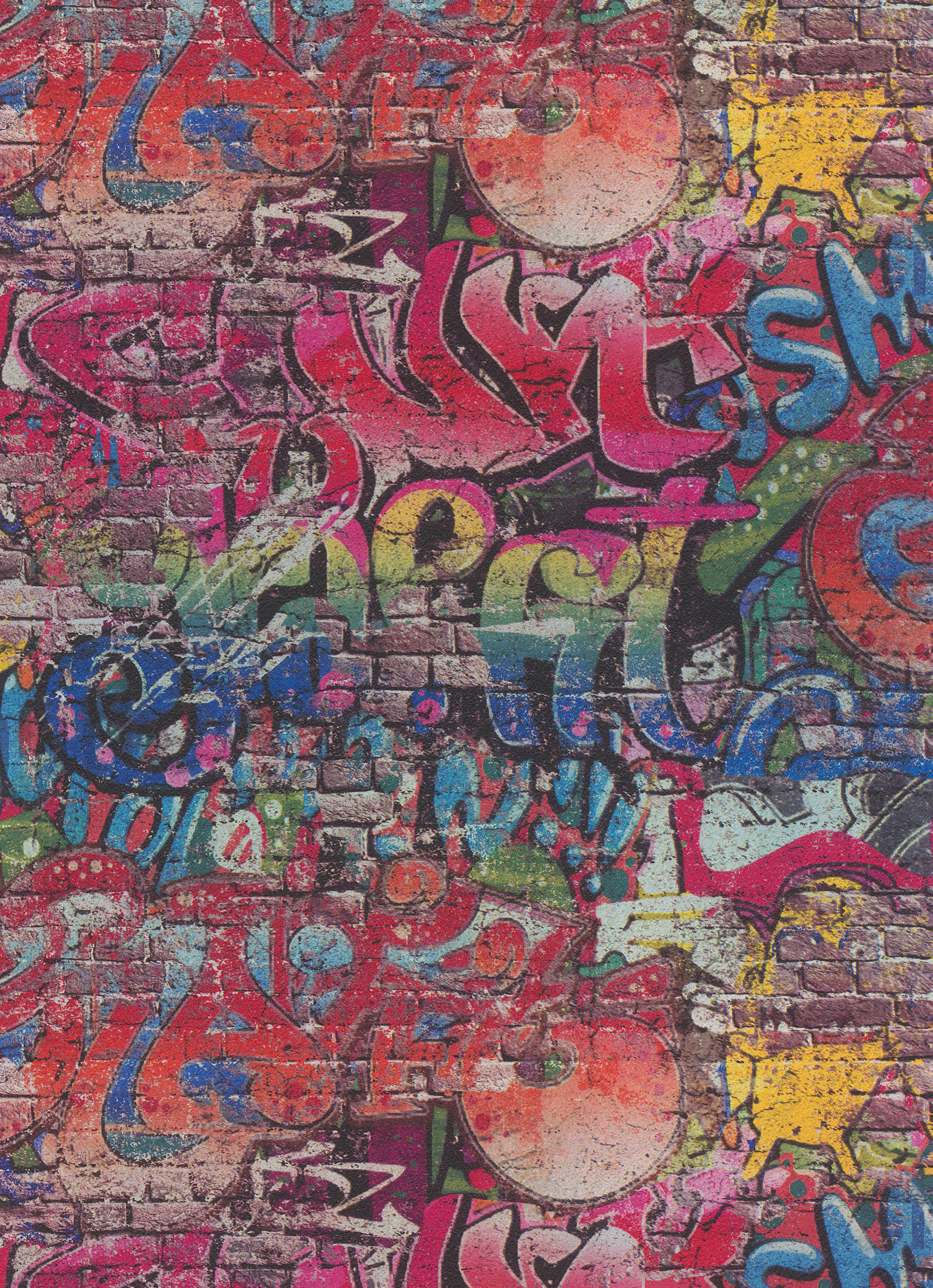 Erismann Papiertapete 05530-10 Graffiti bunt 10,05 x 0,53 m