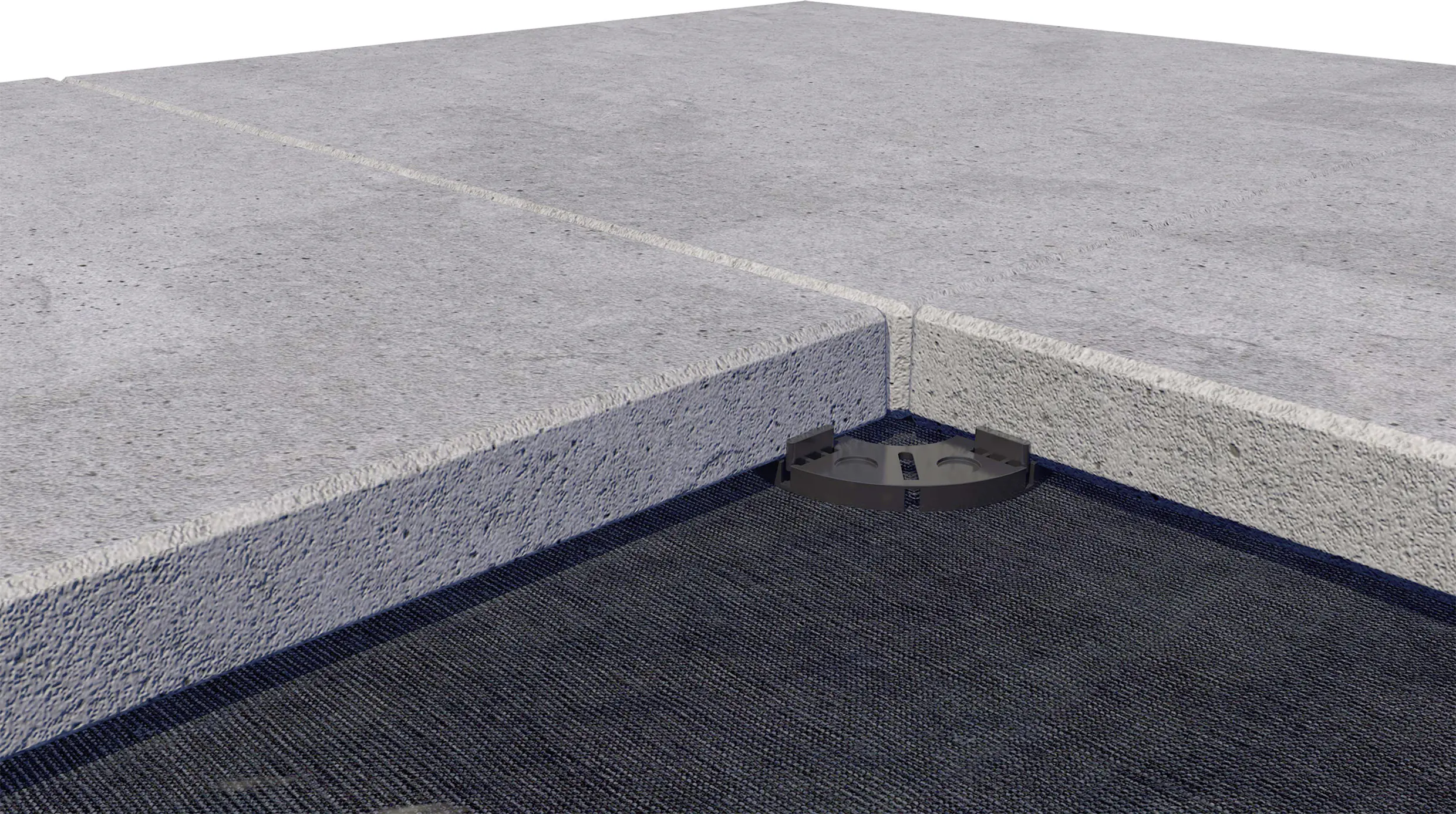 HS Terra Plattenlager Ø 120 x 18/10 mm schwarz