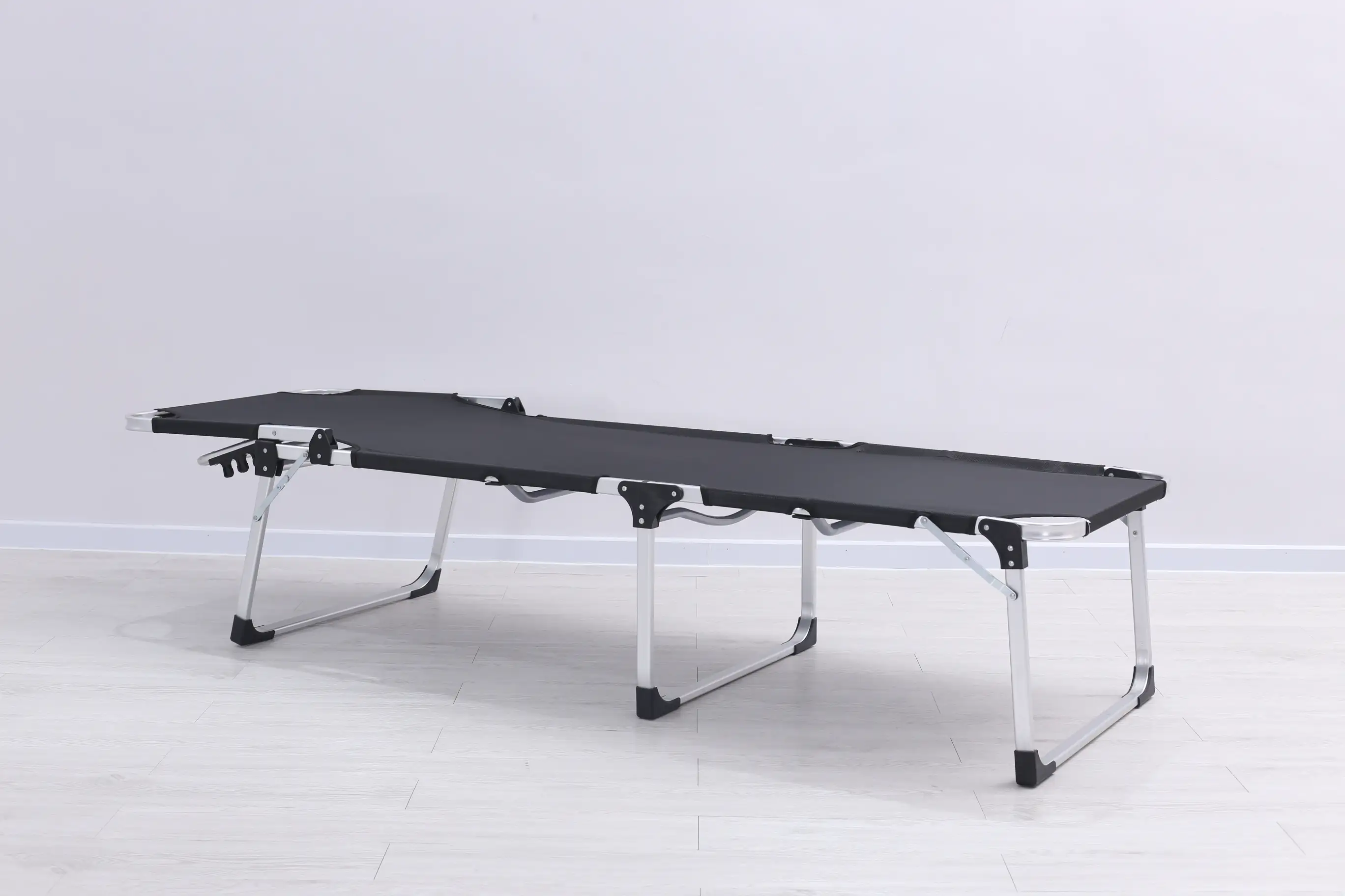 TrendLine Alu-Dreibeinliege De Luxe XL Textilenbespannung, schwarz