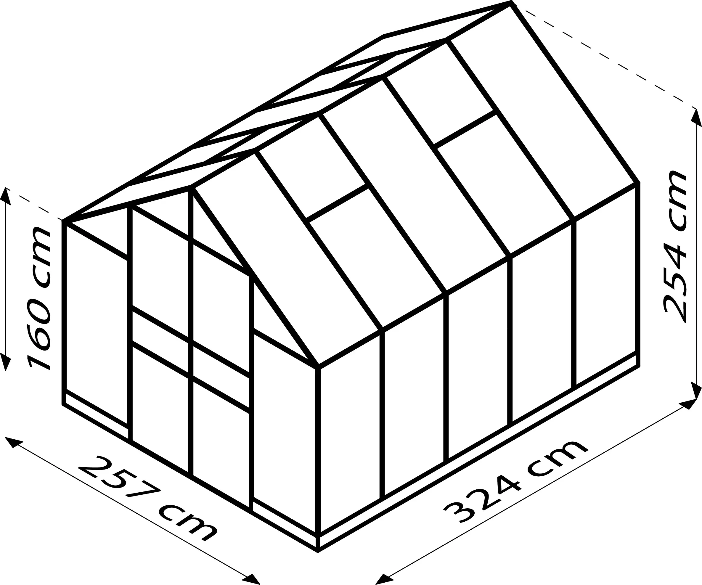 Vitavia Gewächshaus Domus 8300 257 x 324 cm 4 mm HPK