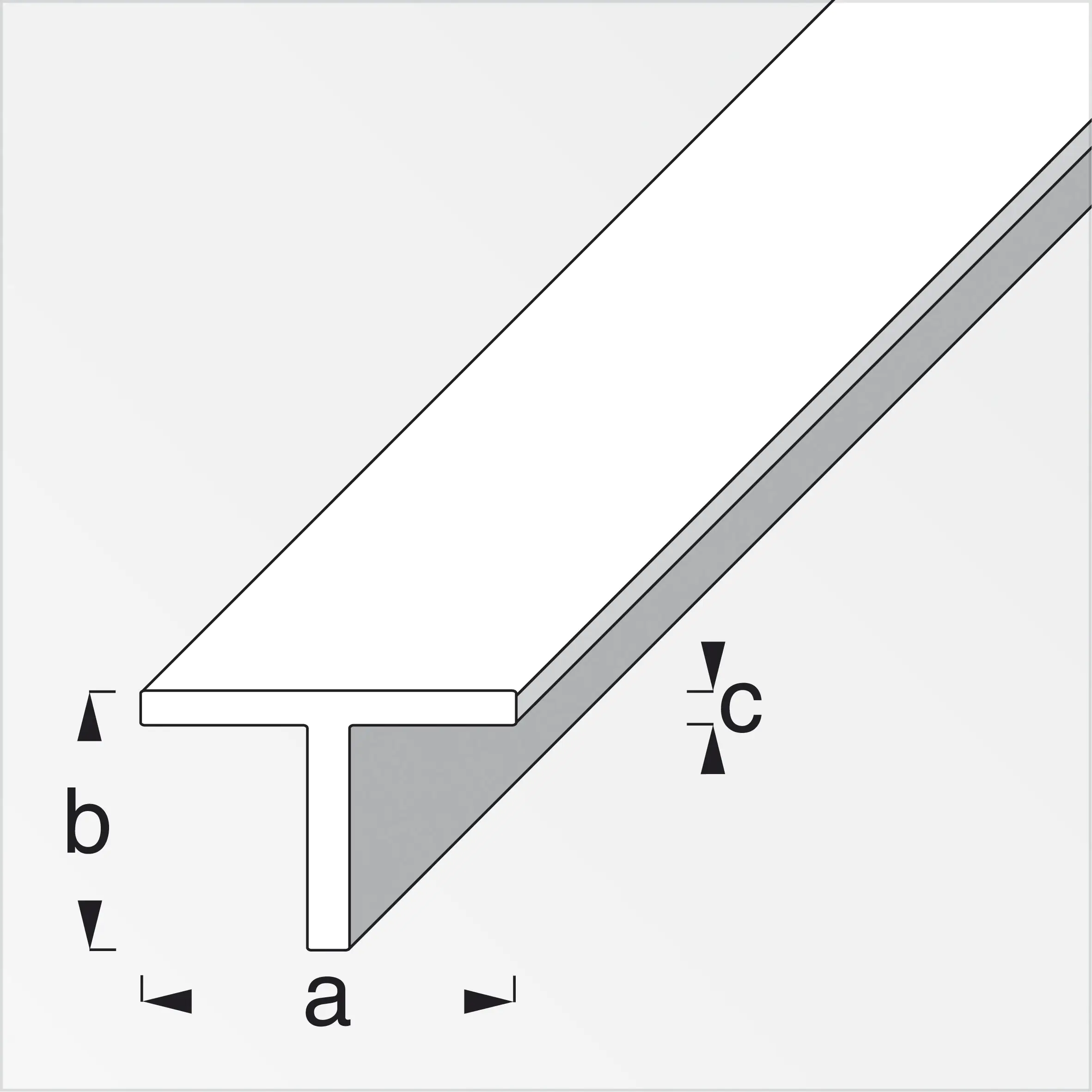 alfer T-Profil 1 m, 15 x 15 x 1.5 mm Aluminium eloxiert silber