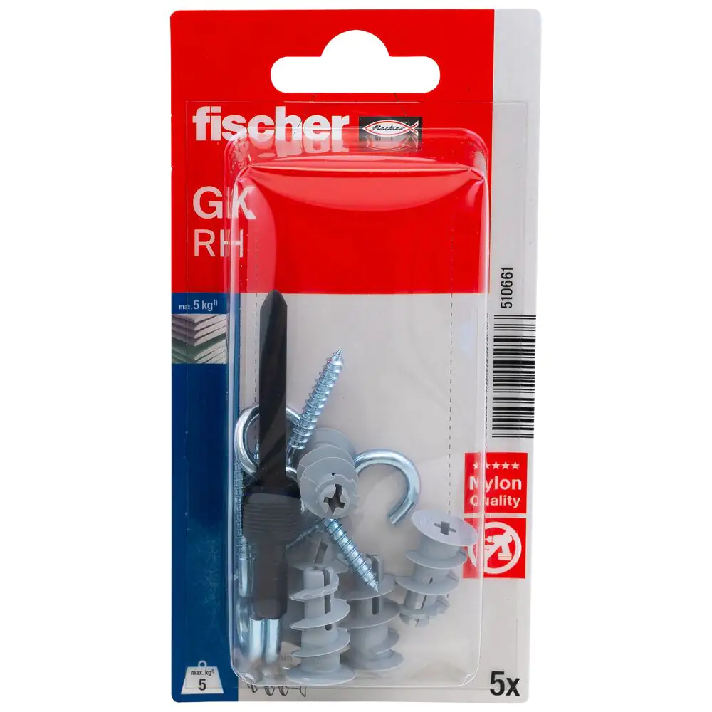 Fischer Gipskartondübel GK RH 22 mm - 5 Stück