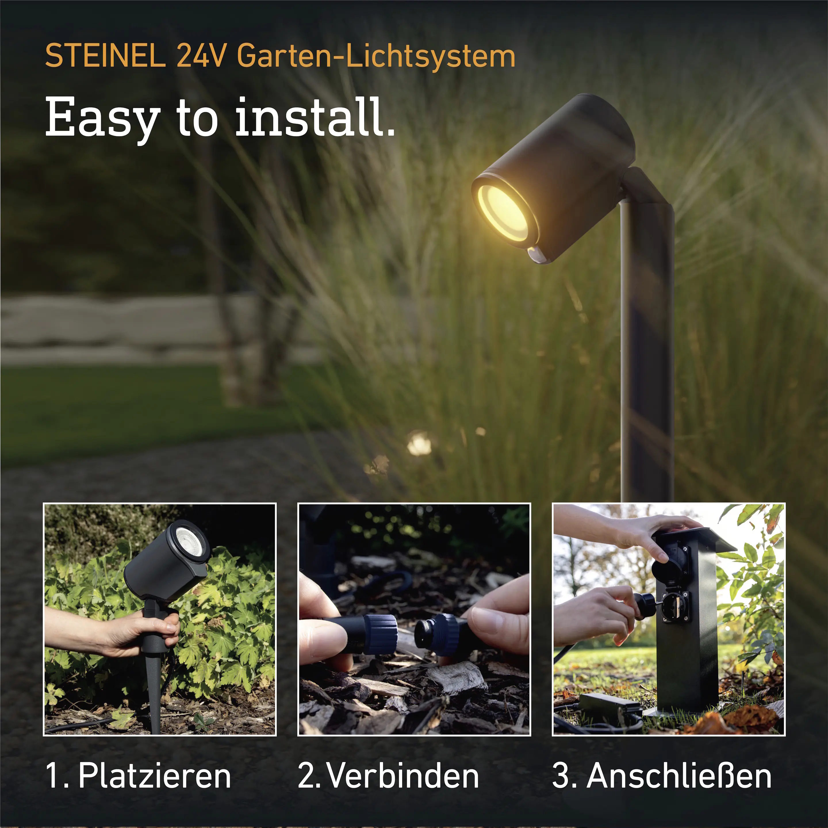 Steinel LED Wegeleuchte Spot Way 24V Bewegungssensor warmweiß-neutralweiß RGB anthrazit