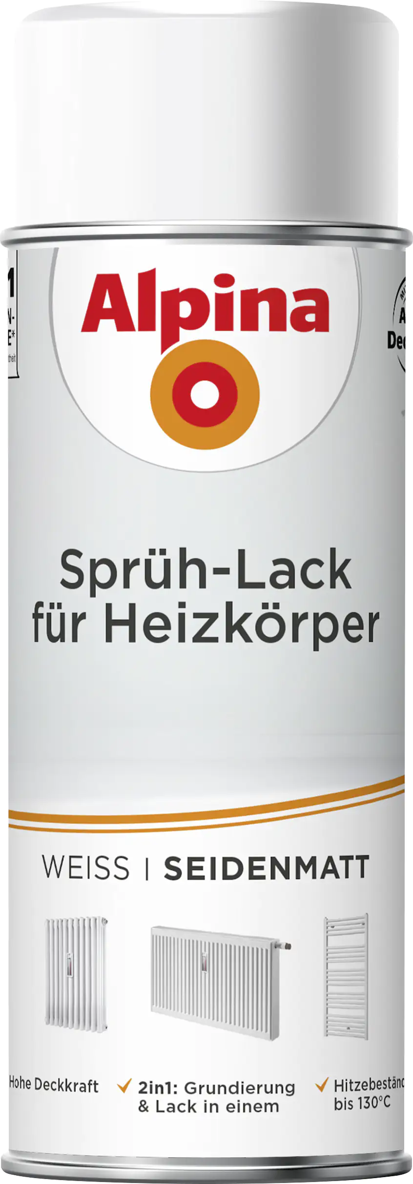 Alpina Sprühlack für Heizkörper 400 ml weiß seidenmatt