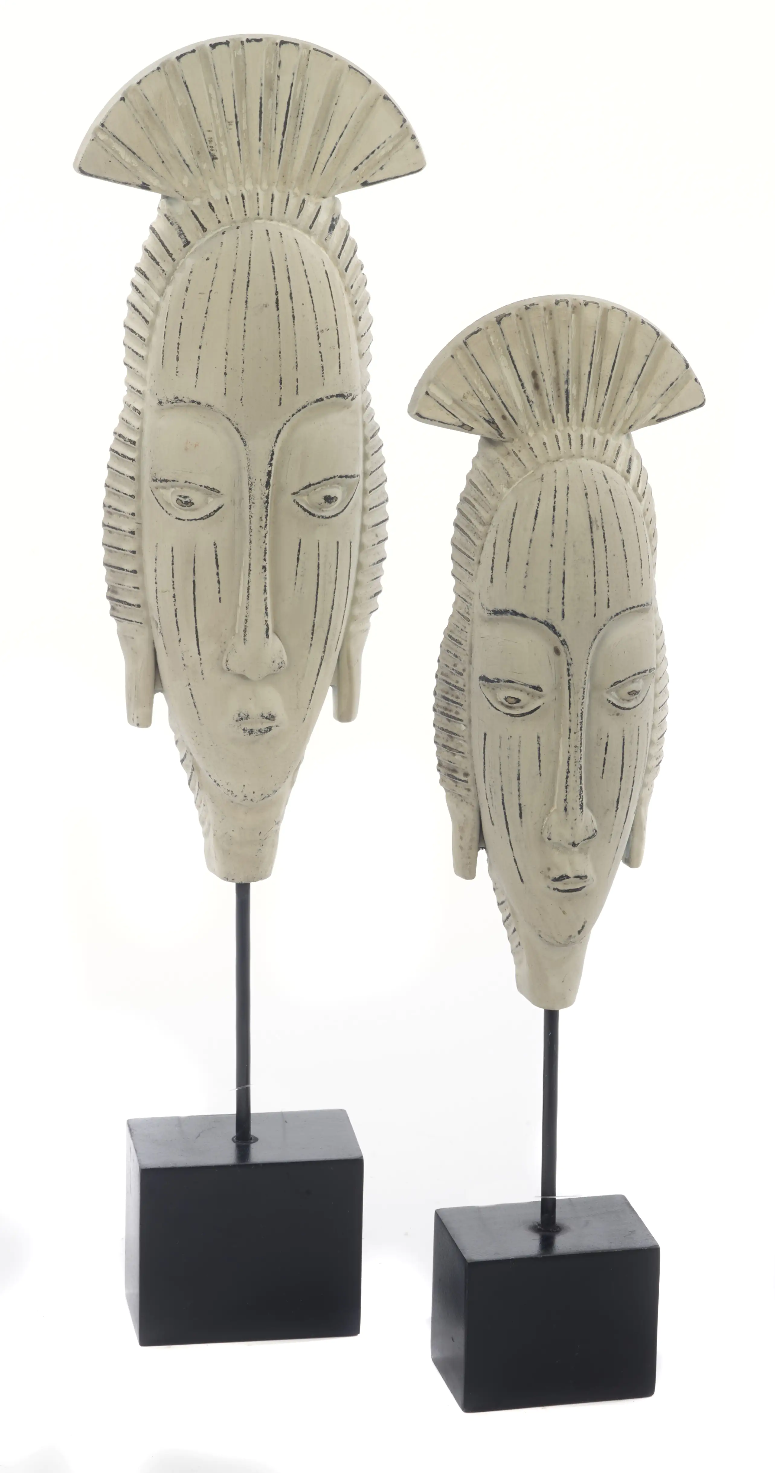 TrendLine Dekofigur Maske 40 cm weiß schwarz