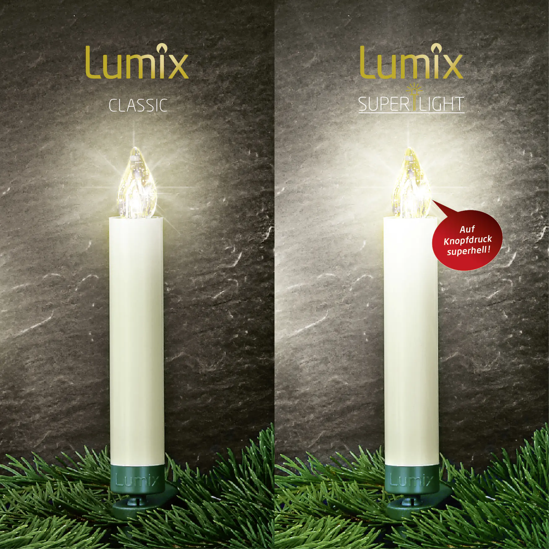 Krinner Lumix Superlight Mini Erweiterungsset, 6 LED Kerzen, elfenbein